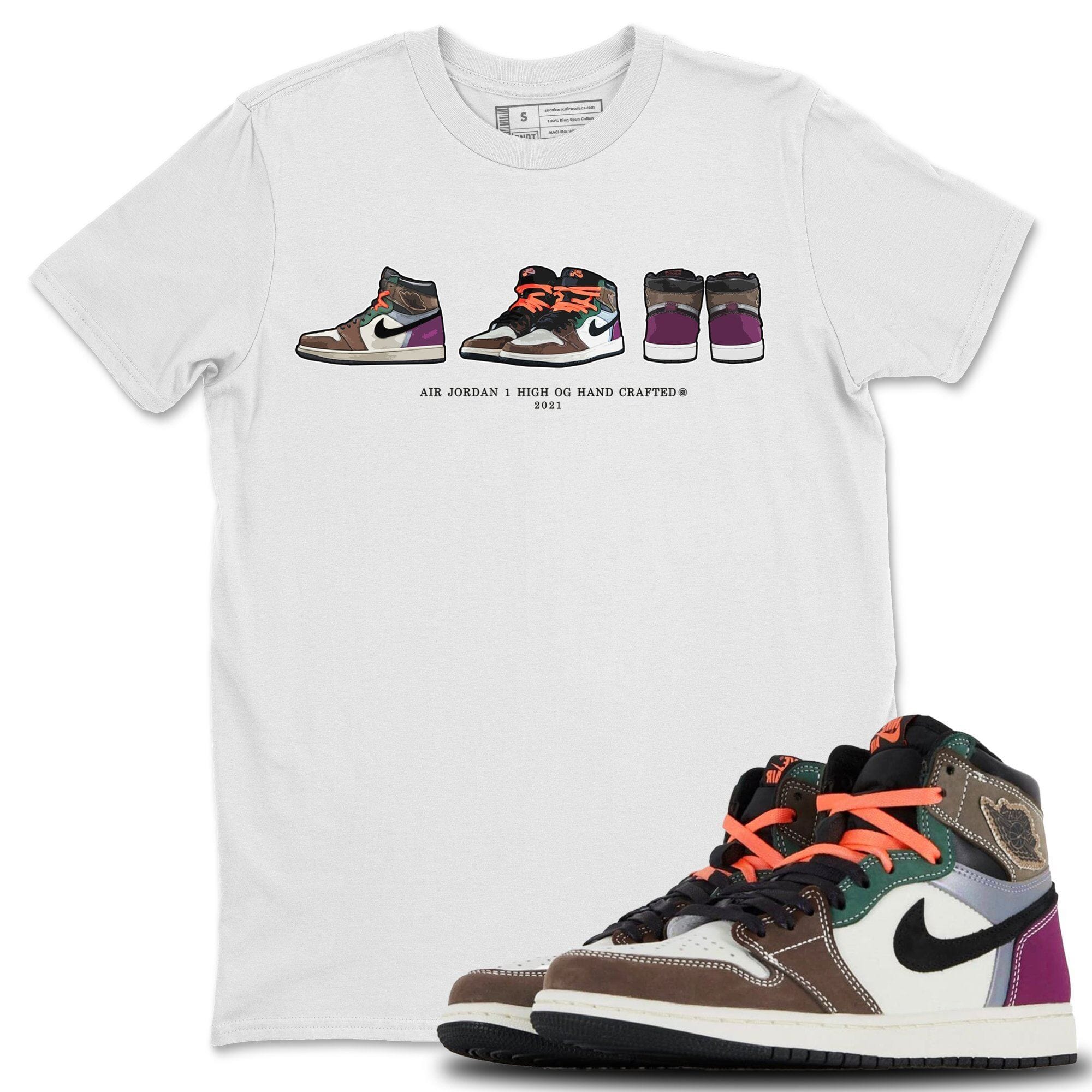 Jordan 1 Hand Crafted Sneaker Matching T-Shirt Air Jordan 1 Prelude Sneaker Tees Jordan 1 Hand Crafted Sneaker Release Tees Crew Neck Tees