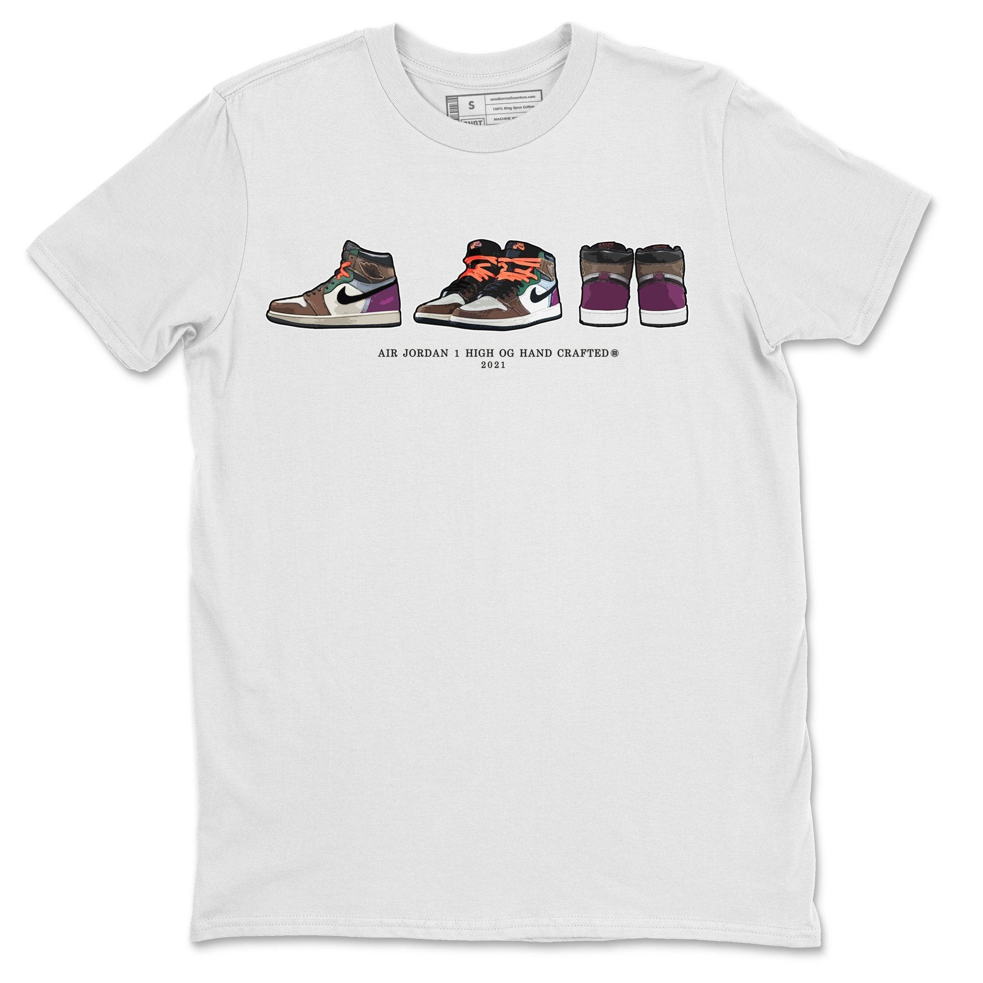 Jordan 1 Hand Crafted Sneaker Matching T-Shirt Air Jordan 1 Prelude Sneaker Tees Jordan 1 Hand Crafted Sneaker Release Tees Crew Neck Tees