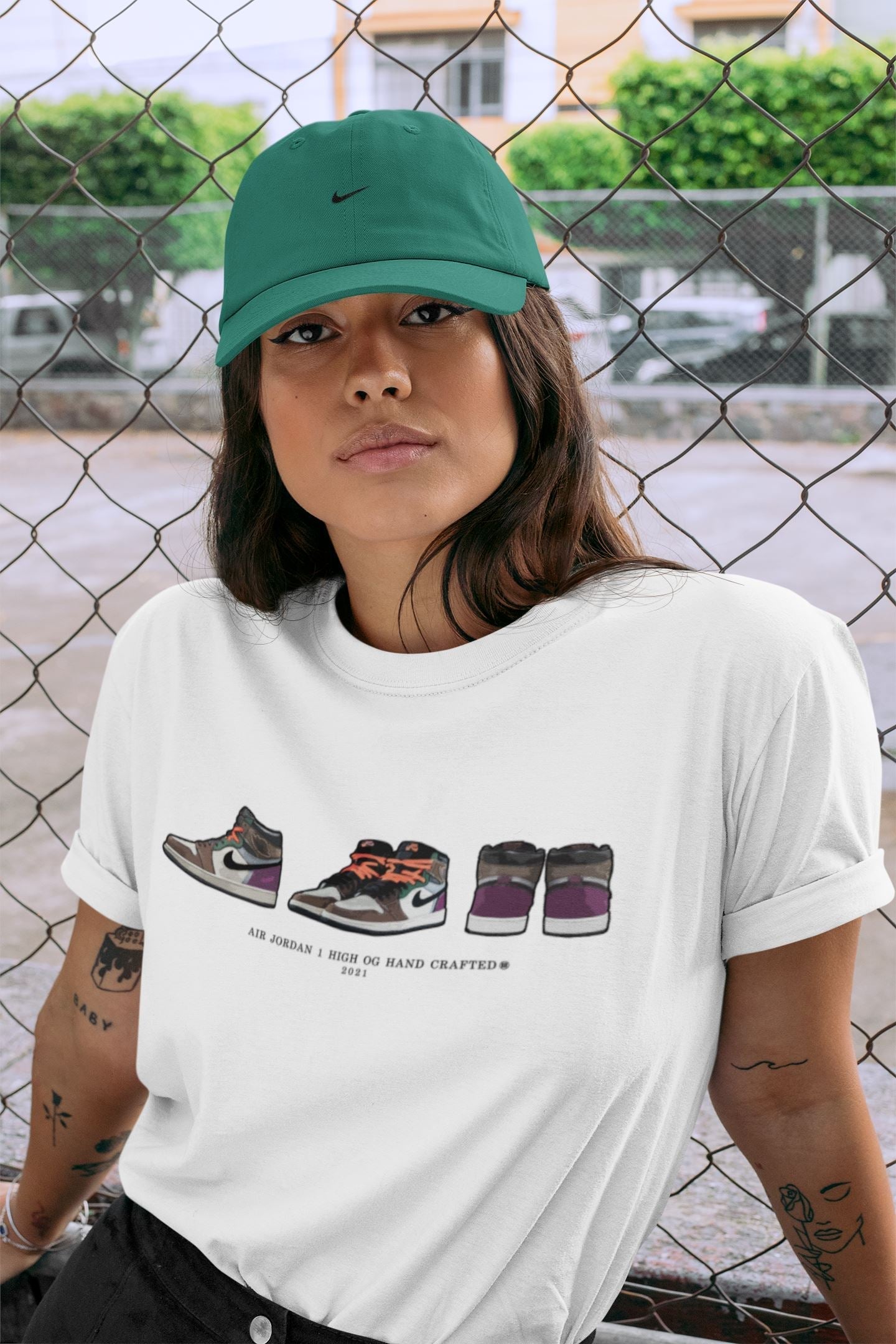 Jordan 1 Hand Crafted Sneaker Matching T-Shirt Air Jordan 1 Prelude Sneaker Tees Jordan 1 Hand Crafted Sneaker Release Tees Crew Neck Tees