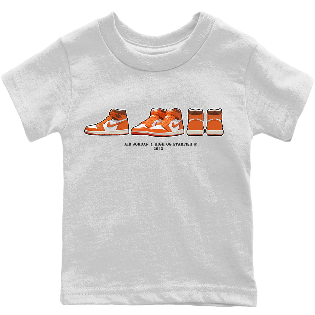 Jordan 1 Starfish Sneaker Matching T-Shirt Air Jordan 1 Prelude Sneaker Tees Jordan 1 Starfish Sneaker Release Tees Kids Shirts
