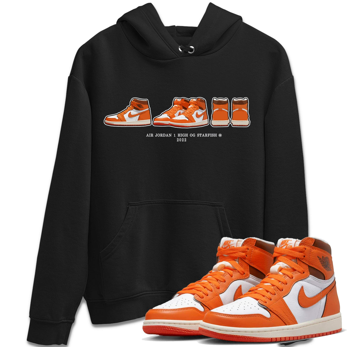 Jordan 1 Starfish Sneaker Matching T-Shirt Air Jordan 1 Prelude Sneaker Tees Jordan 1 Starfish Sneaker Release Tees Crew Neck Tees