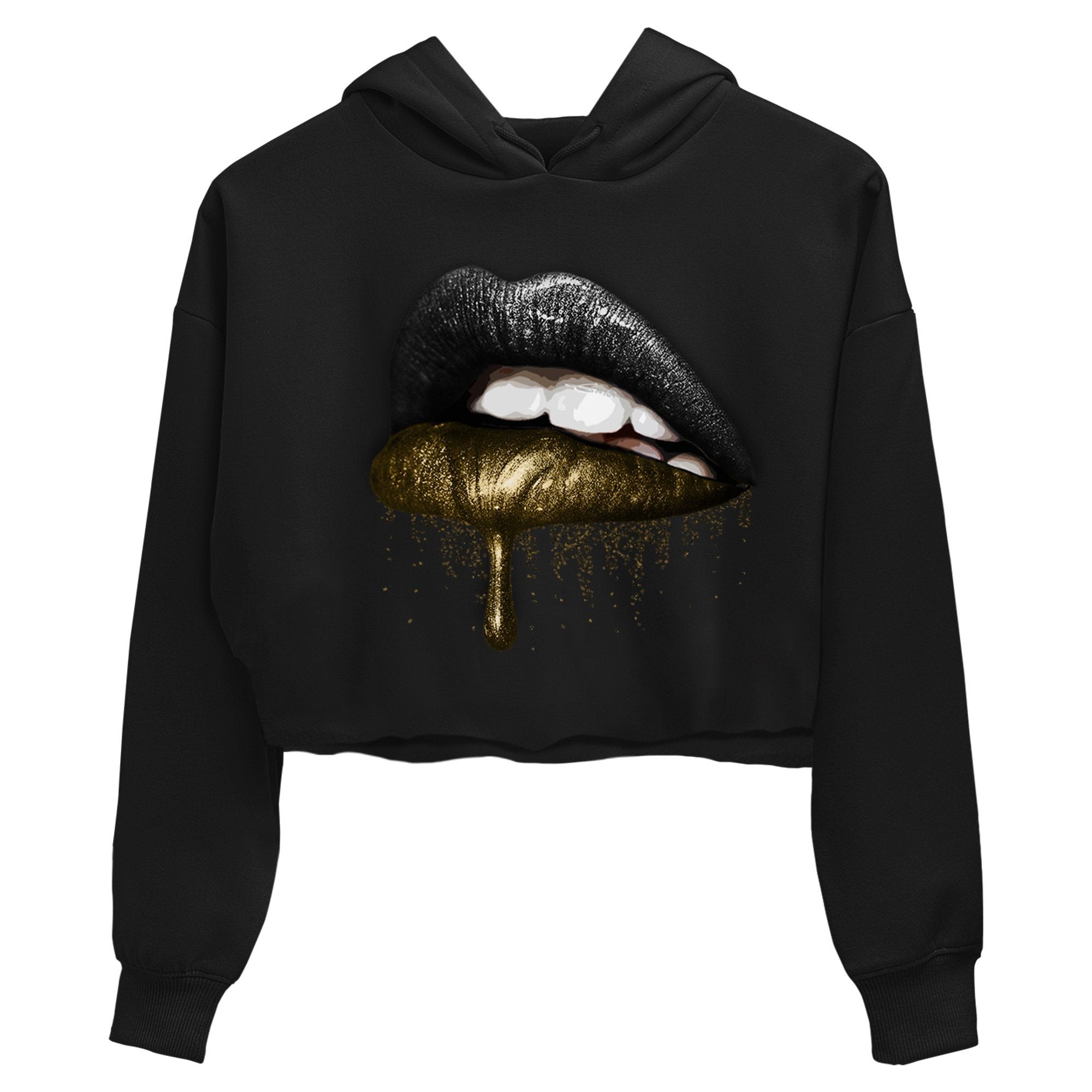 Jordan 1 Black Metallic Gold Sneaker Match Tees Dripping Lips Sneaker Tees Jordan 1 Black Metallic Gold Jordan to match sneaker T-Shirt Women's Shirts