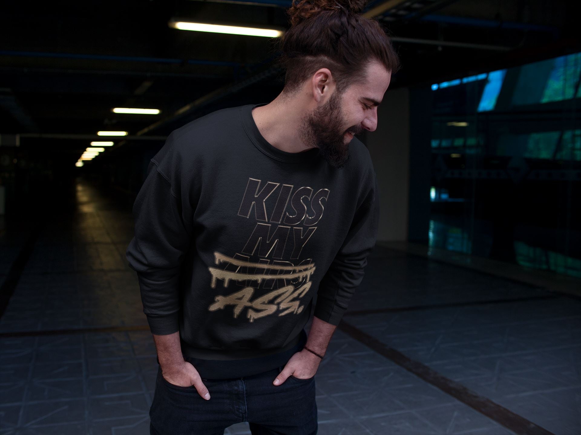 Jordan 1 Black Metallic Gold Sneaker Match Tees Kiss My Ass Sneaker Tees Jordan 1 Black Metallic Gold Jordan to match sneaker T-Shirt Crew Neck Shirts