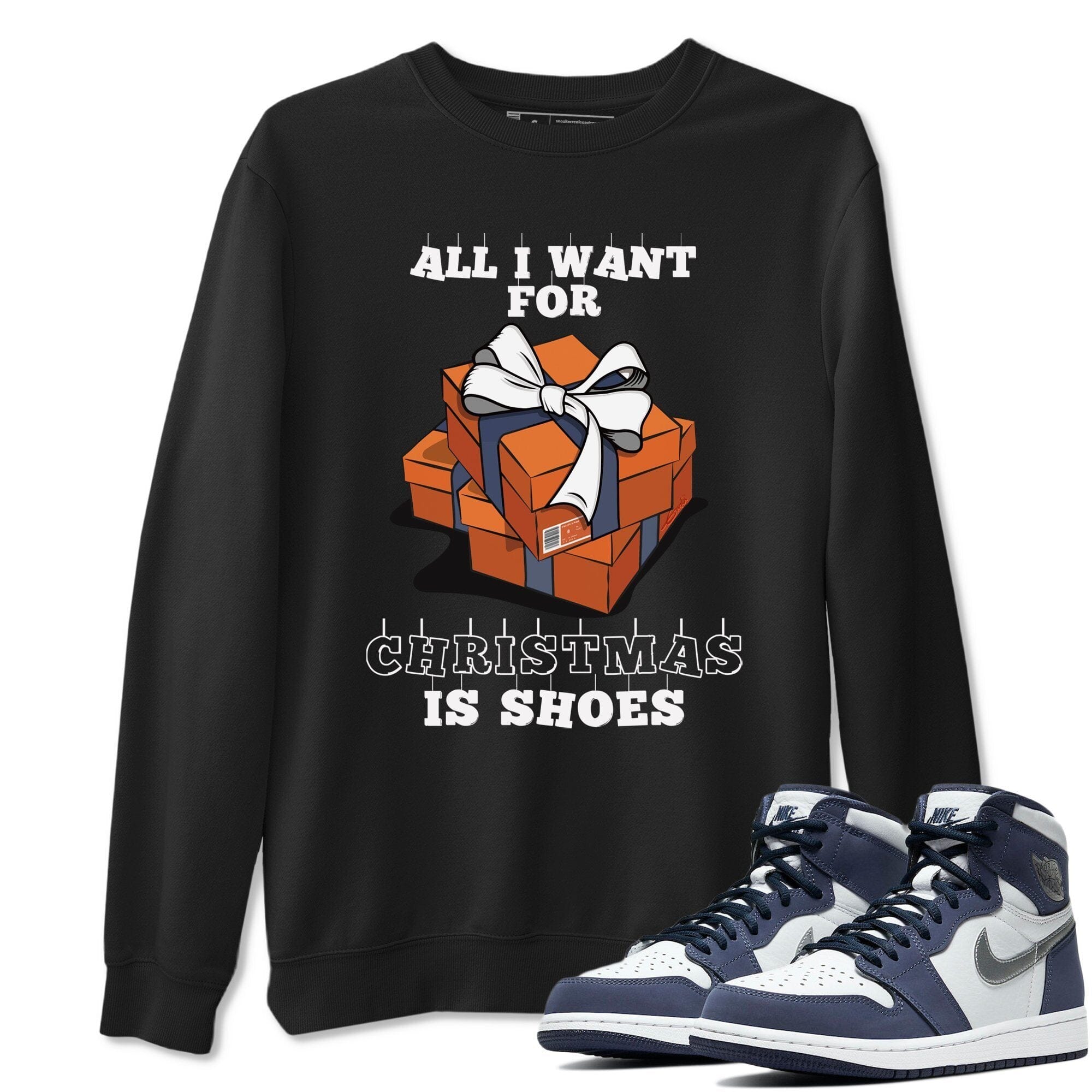 Jordan 1 Midnight Navy Shirt To Match Jordans Christmas Present Sneaker Tees Jordan 1 Midnight Navy Drip Gear Zone Sneaker Matching Clothing Unisex Shirts