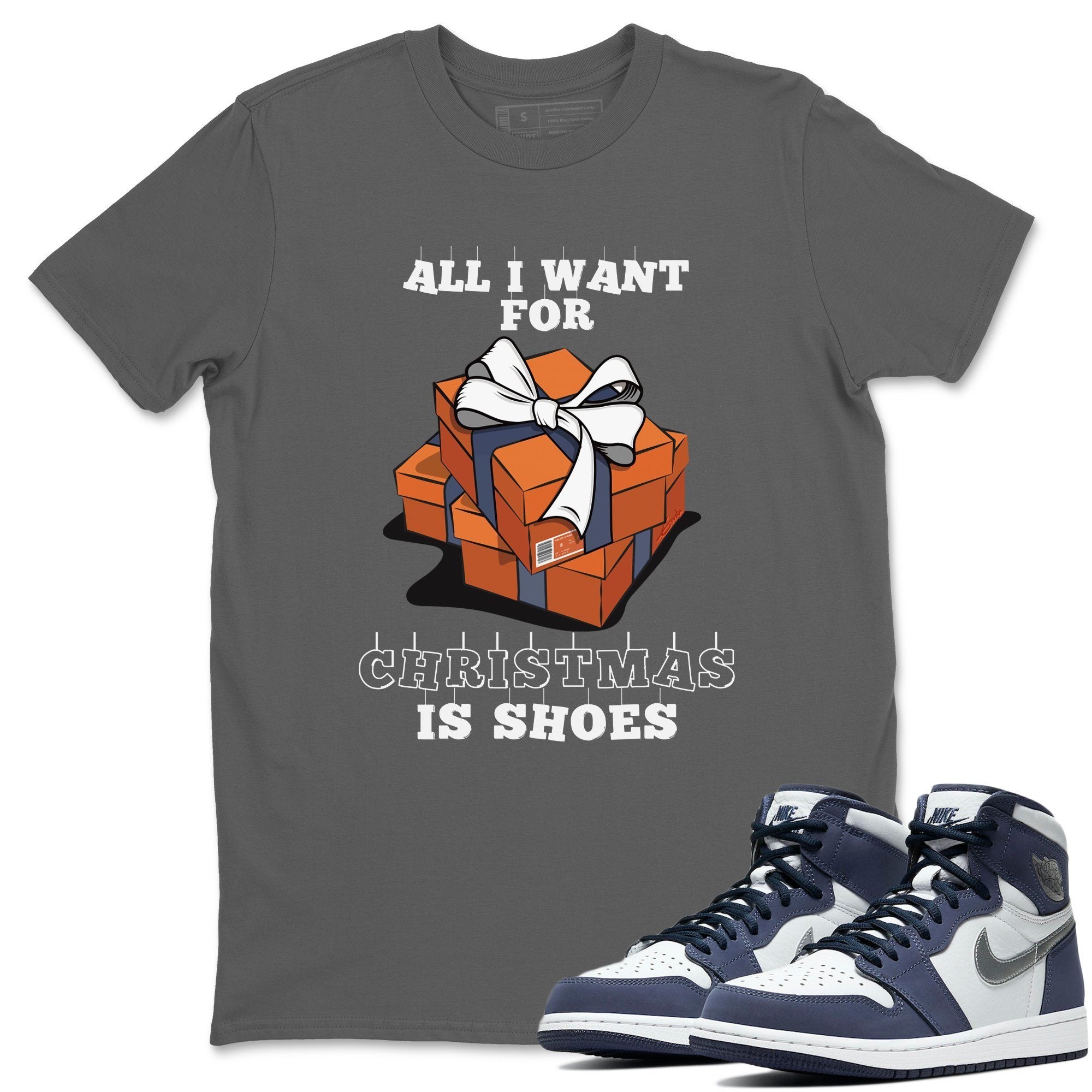 Jordan 1 Midnight Navy Shirt To Match Jordans Christmas Present Sneaker Tees Jordan 1 Midnight Navy Drip Gear Zone Sneaker Matching Clothing Unisex Shirts