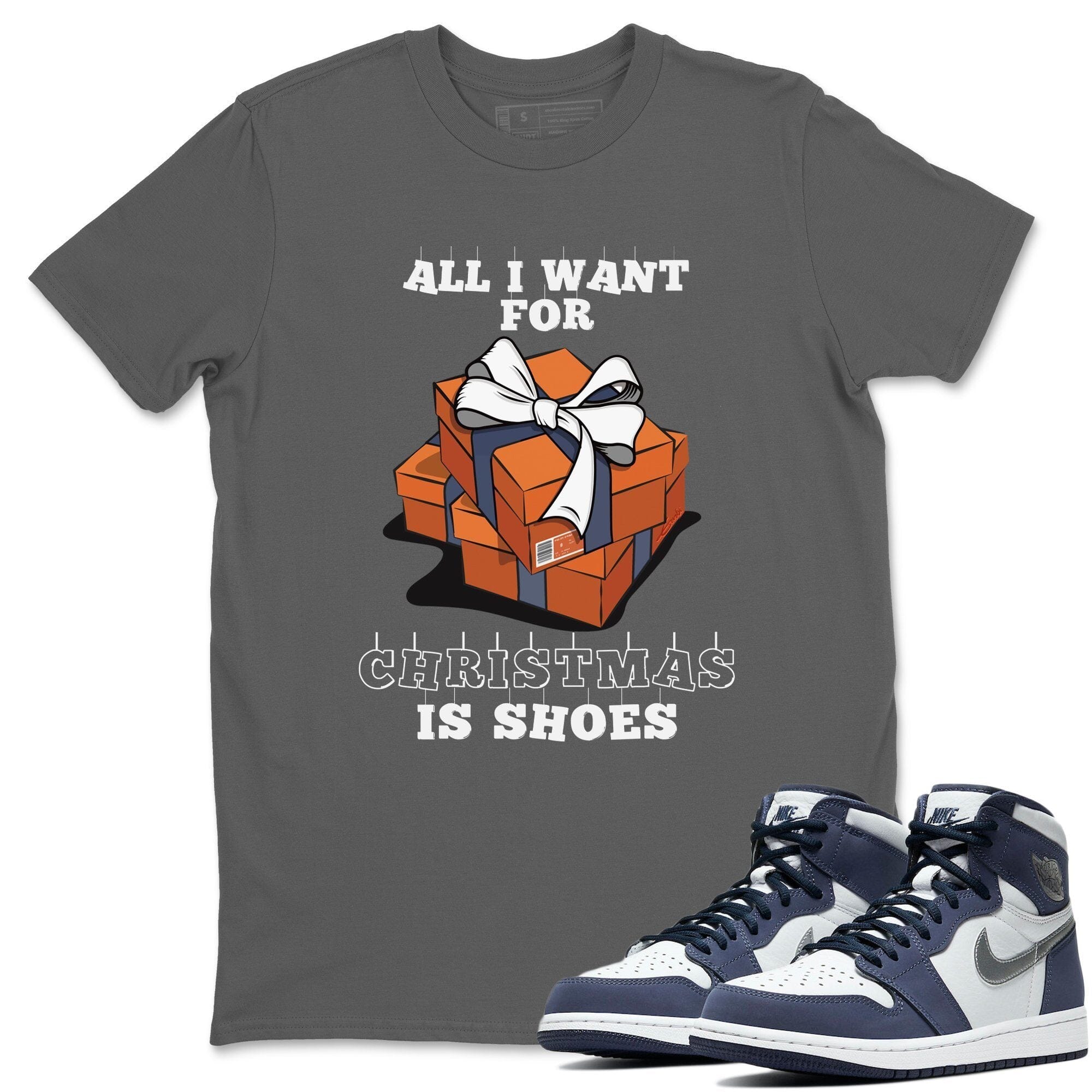 Jordan 1 Midnight Navy Shirt To Match Jordans Christmas Present Sneaker Tees Jordan 1 Midnight Navy Drip Gear Zone Sneaker Matching Clothing Unisex Shirts