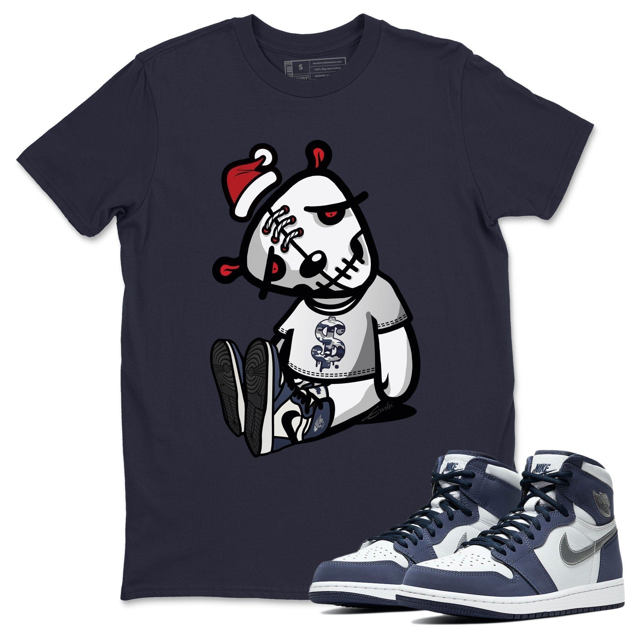 Jordan 1 Midnight Navy Shirt To Match Jordans Dead Dolls Sneaker Tees Jordan 1 Midnight Navy Drip Gear Zone Sneaker Matching Clothing Unisex Shirts