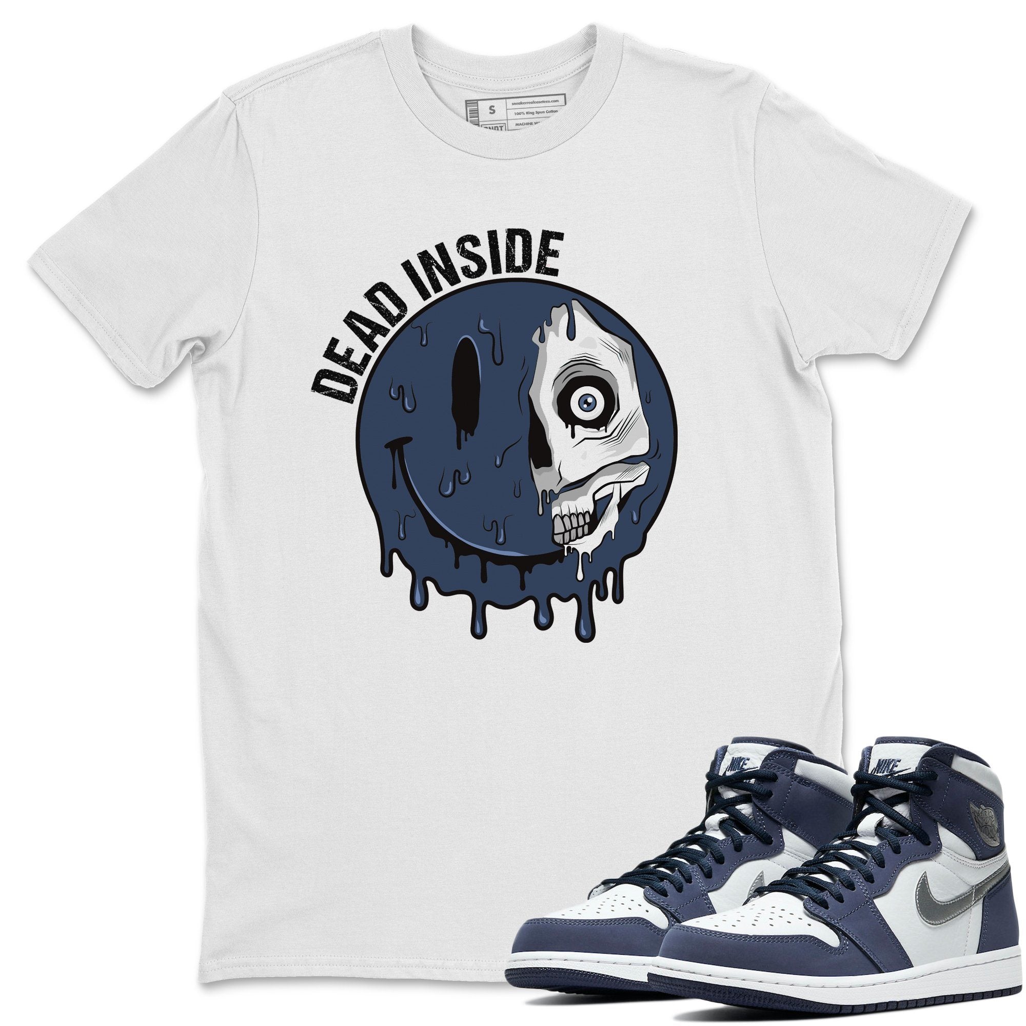 Jordan 1 Midnight Navy Shirt To Match Jordans Dead Inside Sneaker Tees Jordan 1 Midnight Navy Drip Gear Zone Sneaker Matching Clothing Unisex Shirts