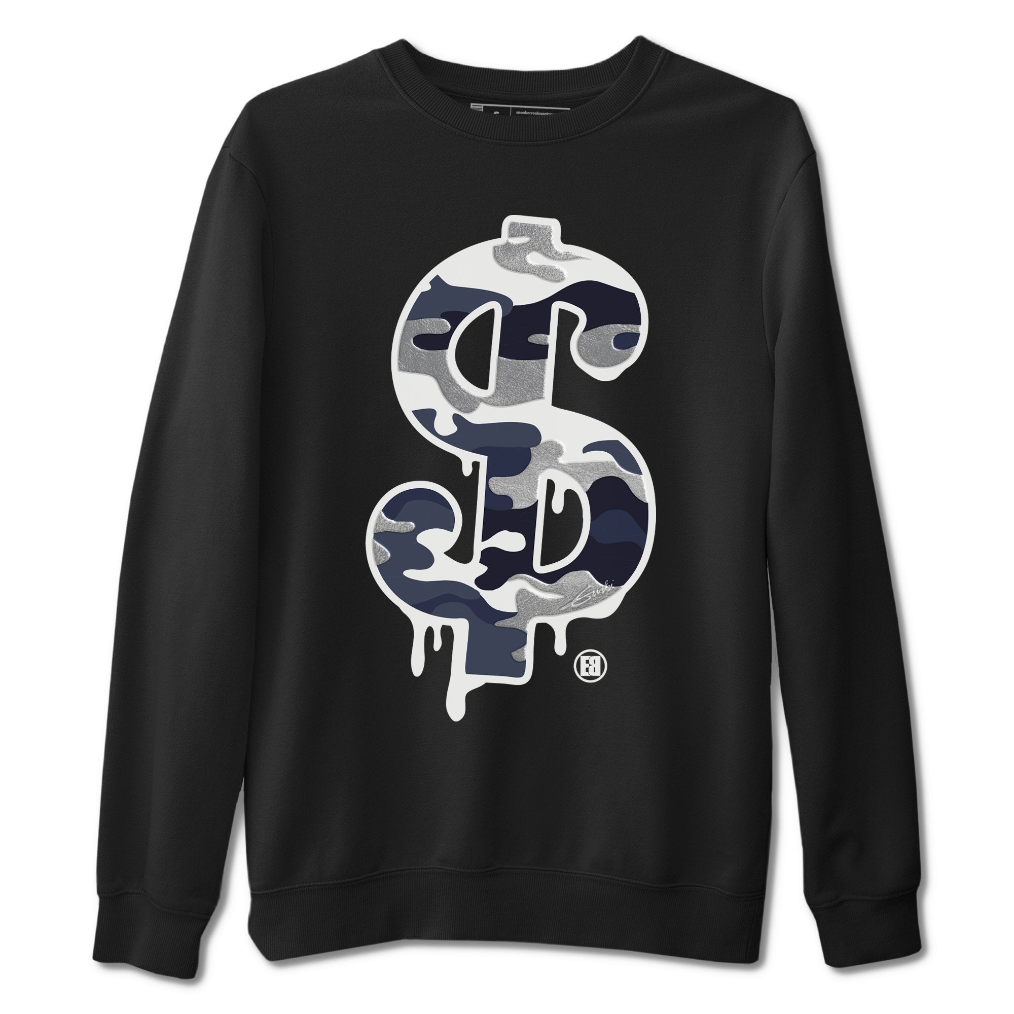 Jordan 1 Midnight Navy Shirt To Match Jordans Dollar Camo Sneaker Tees Jordan 1 Midnight Navy Drip Gear Zone Sneaker Matching Clothing Unisex Shirts