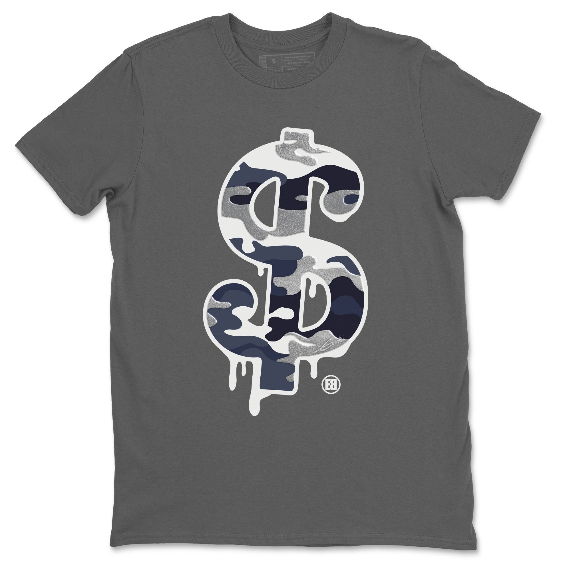 Jordan 1 Midnight Navy Shirt To Match Jordans Dollar Camo Sneaker Tees Jordan 1 Midnight Navy Drip Gear Zone Sneaker Matching Clothing Unisex Shirts