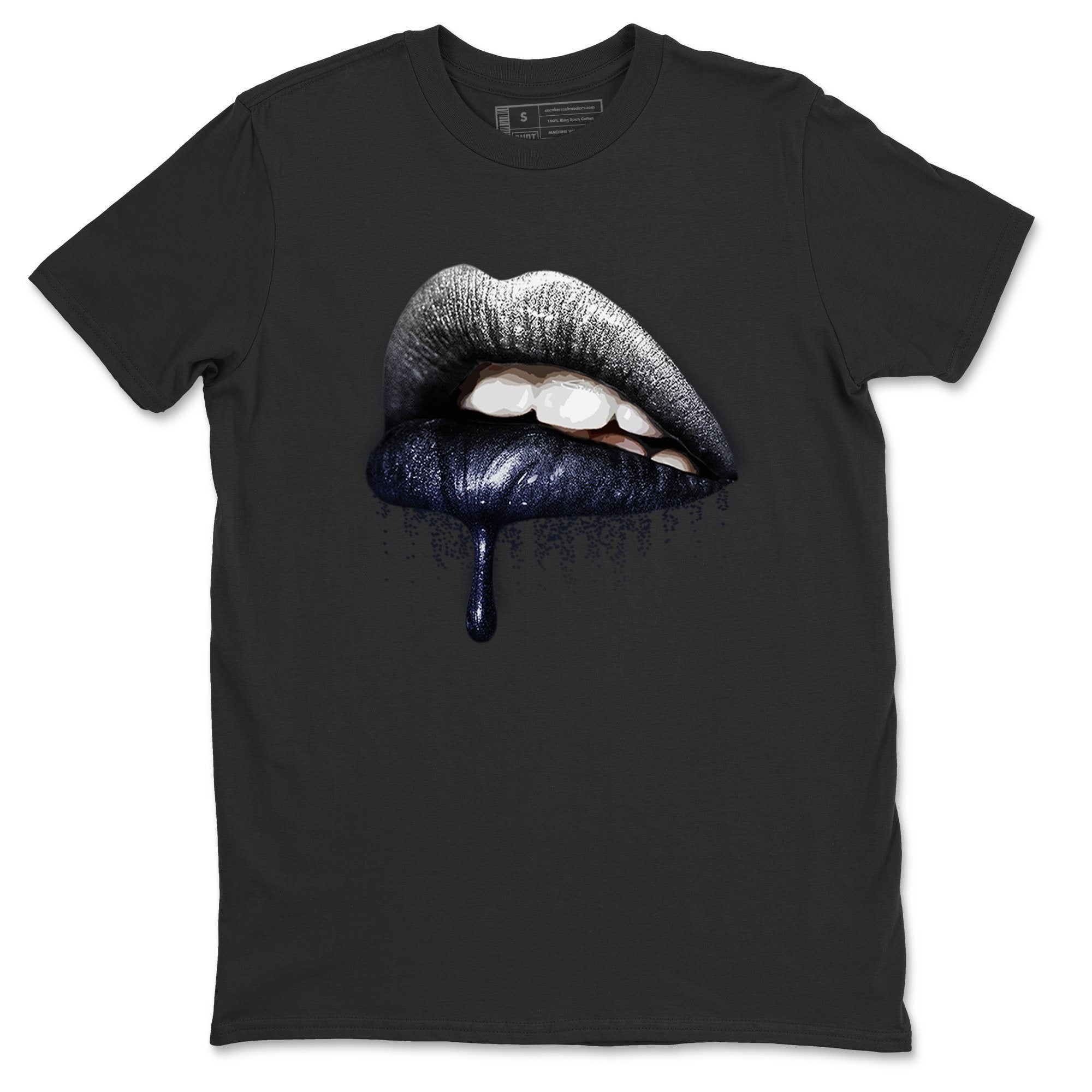Jordan 1 Midnight Navy Shirt To Match Jordans Dripping Lips Sneaker Tees Jordan 1 Midnight Navy Drip Gear Zone Sneaker Matching Clothing Unisex Shirts