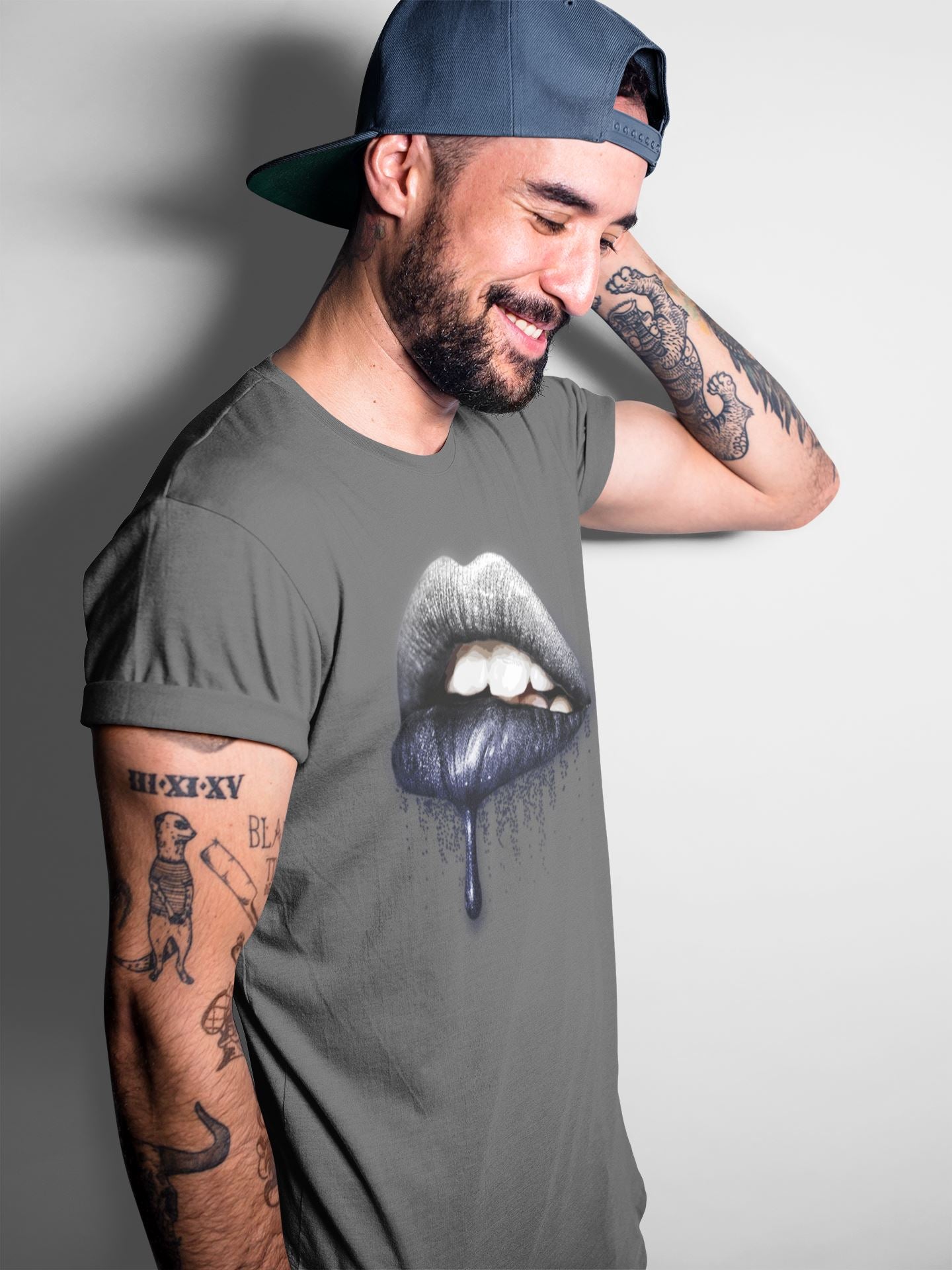 Jordan 1 Midnight Navy Shirt To Match Jordans Dripping Lips Sneaker Tees Jordan 1 Midnight Navy Drip Gear Zone Sneaker Matching Clothing Unisex Shirts