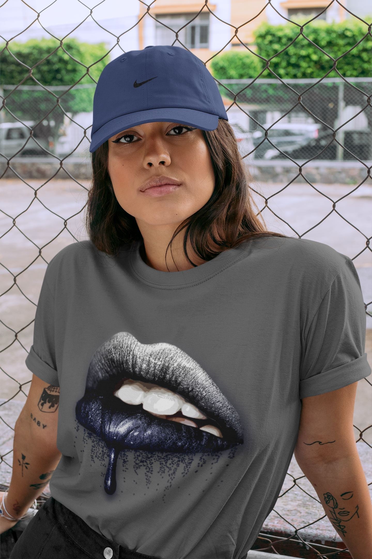 Jordan 1 Midnight Navy Shirt To Match Jordans Dripping Lips Sneaker Tees Jordan 1 Midnight Navy Drip Gear Zone Sneaker Matching Clothing Unisex Shirts