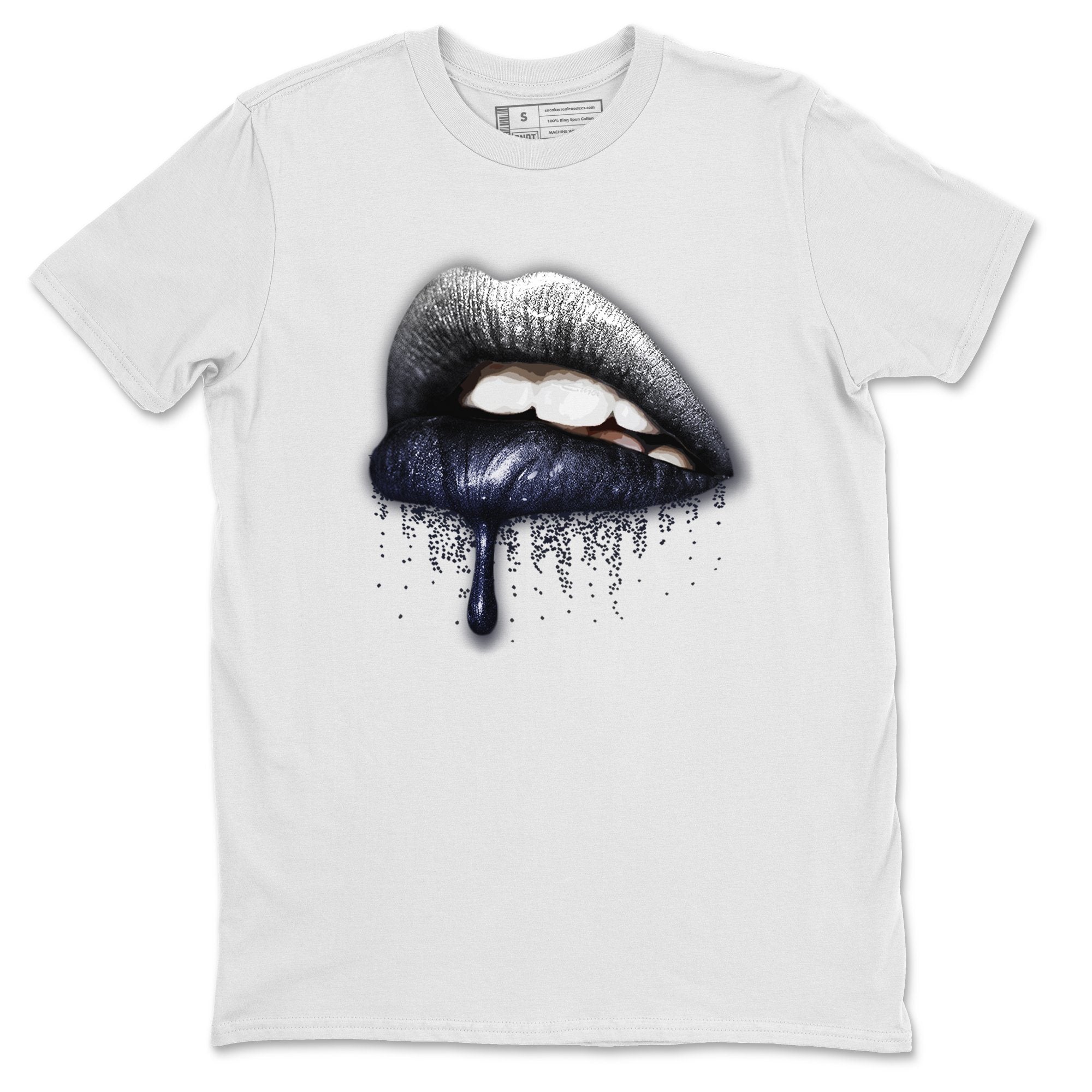 Jordan 1 Midnight Navy Shirt To Match Jordans Dripping Lips Sneaker Tees Jordan 1 Midnight Navy Drip Gear Zone Sneaker Matching Clothing Unisex Shirts