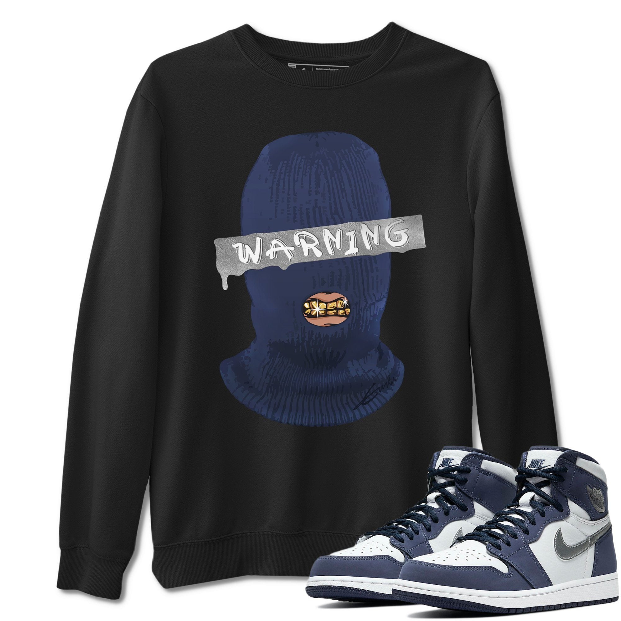 Jordan 1 Midnight Navy Shirt To Match Jordans Warning Sneaker Tees Jordan 1 Midnight Navy Drip Gear Zone Sneaker Matching Clothing Unisex Shirts