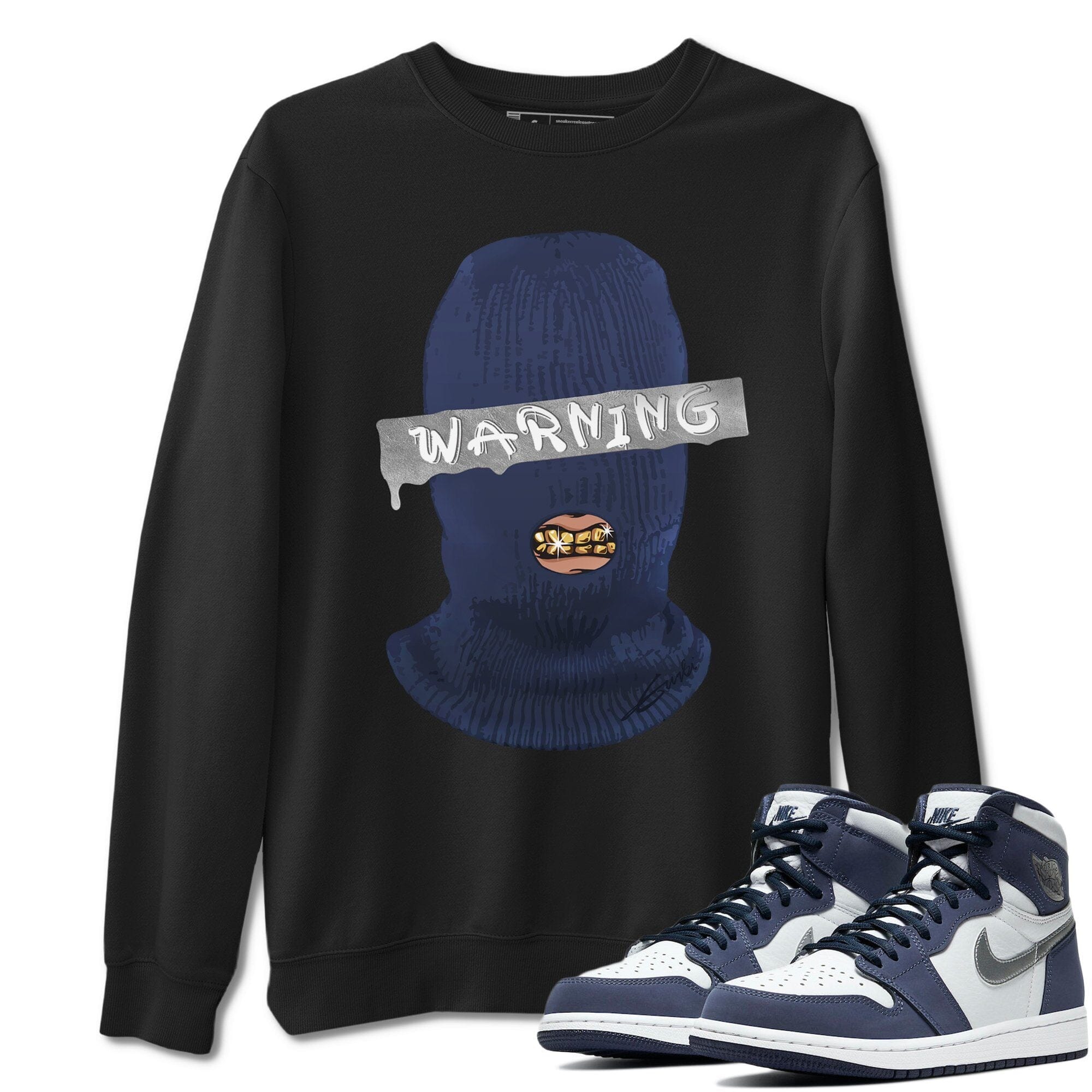 Jordan 1 Midnight Navy Shirt To Match Jordans Warning Sneaker Tees Jordan 1 Midnight Navy Drip Gear Zone Sneaker Matching Clothing Unisex Shirts