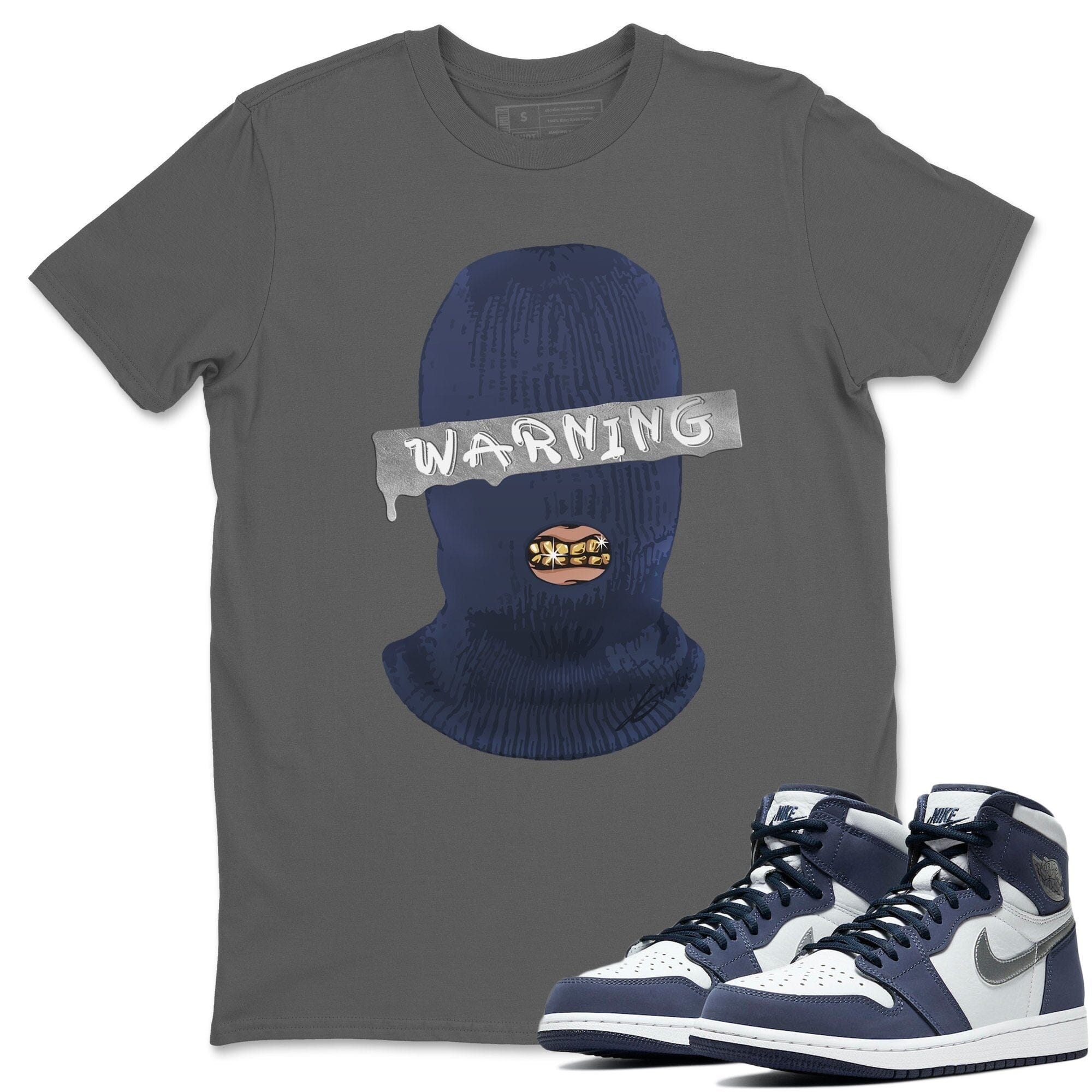 Jordan 1 Midnight Navy Shirt To Match Jordans Warning Sneaker Tees Jordan 1 Midnight Navy Drip Gear Zone Sneaker Matching Clothing Unisex Shirts