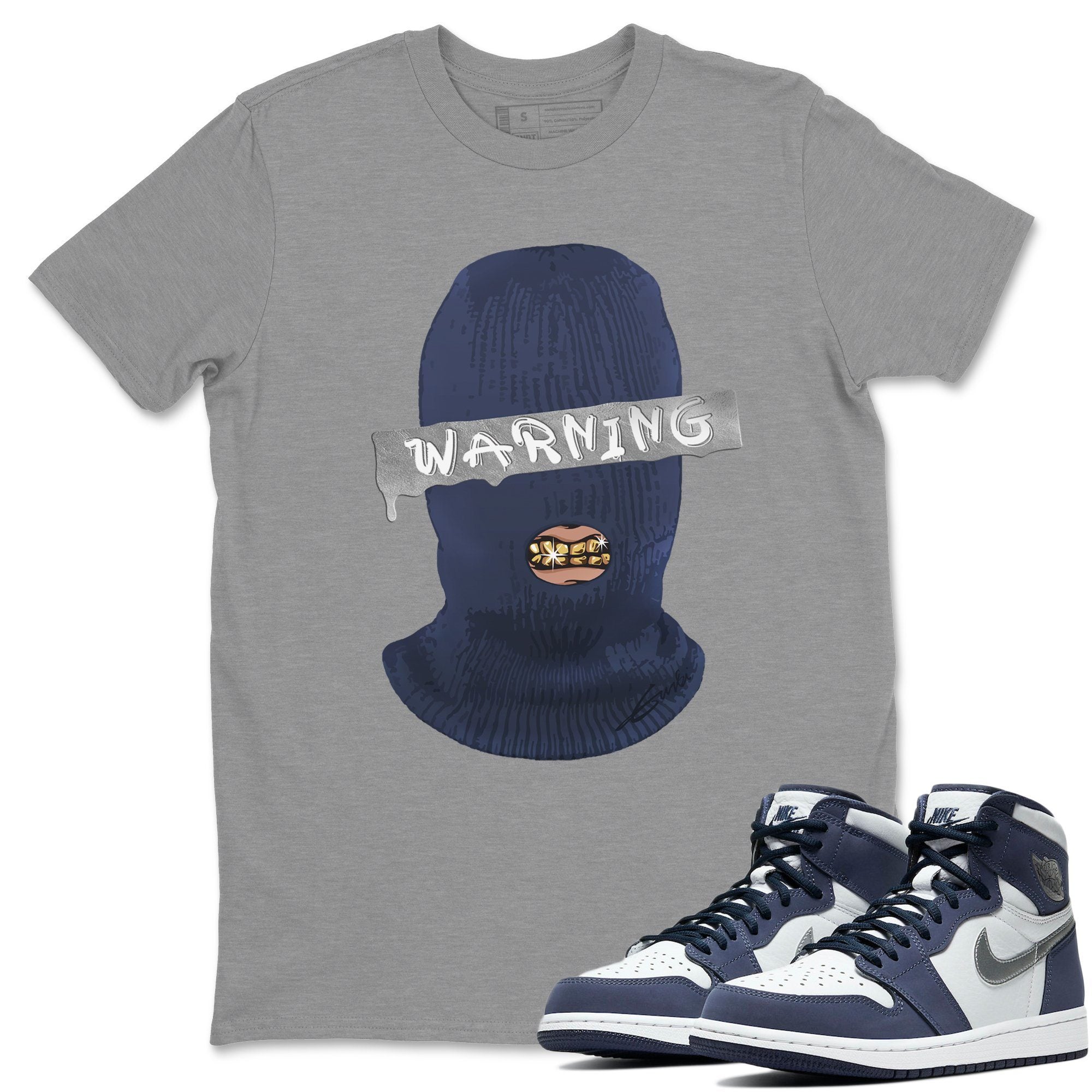 Jordan 1 Midnight Navy Shirt To Match Jordans Warning Sneaker Tees Jordan 1 Midnight Navy Drip Gear Zone Sneaker Matching Clothing Unisex Shirts