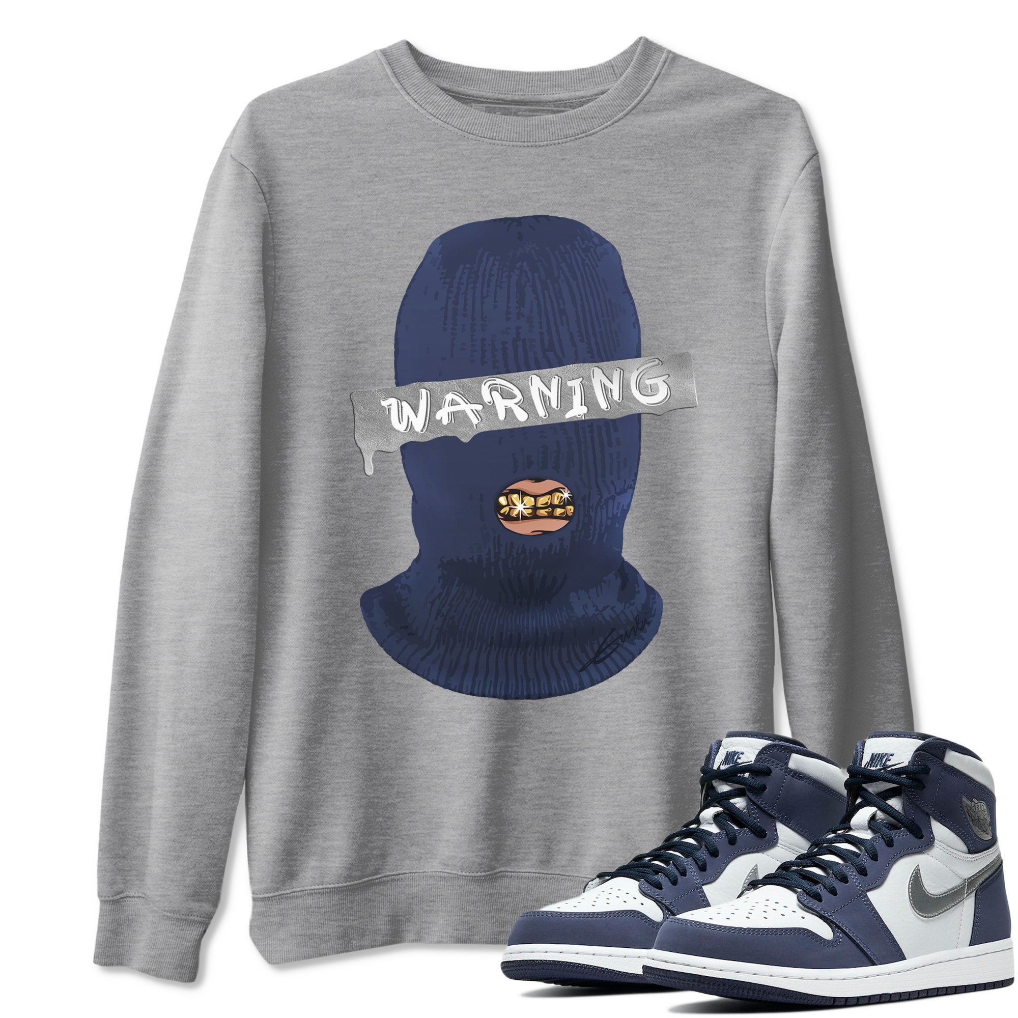 Jordan 1 Midnight Navy Shirt To Match Jordans Warning Sneaker Tees Jordan 1 Midnight Navy Drip Gear Zone Sneaker Matching Clothing Unisex Shirts