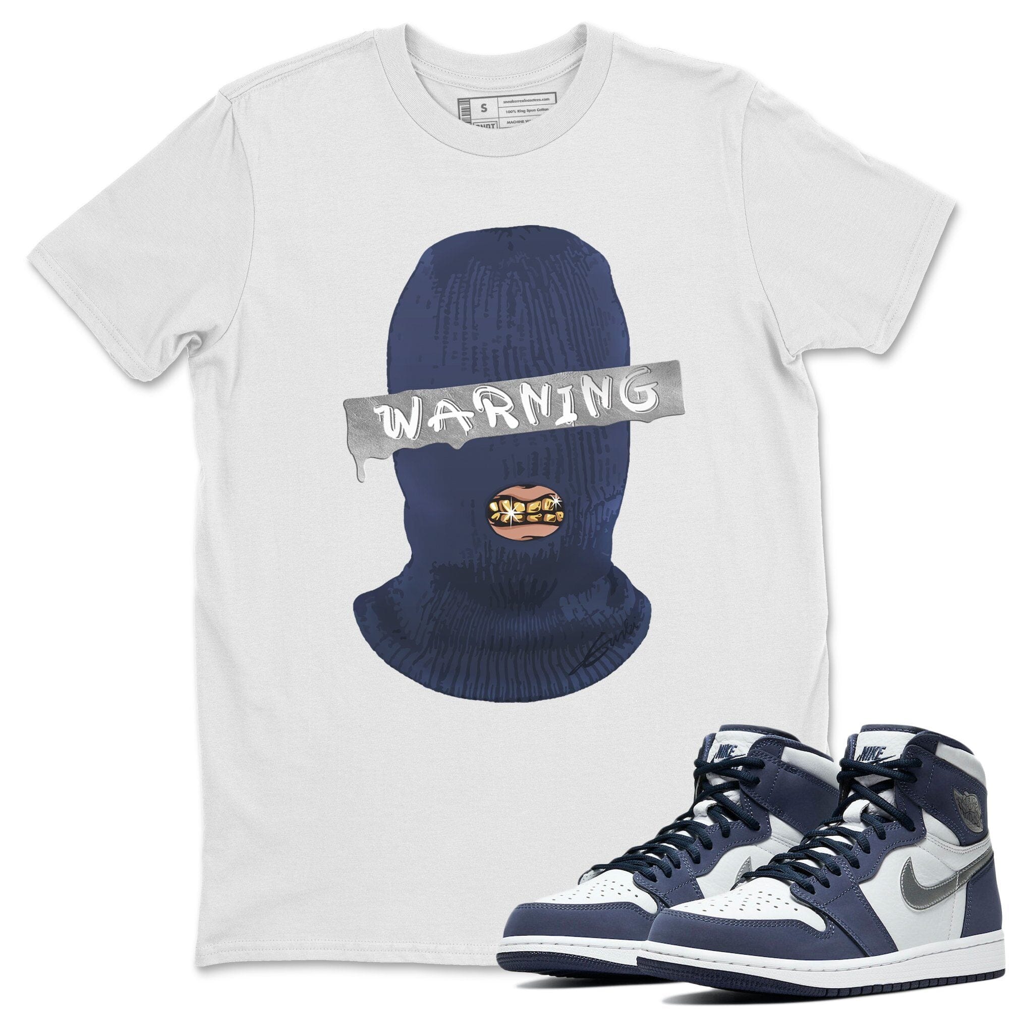 Jordan 1 Midnight Navy Shirt To Match Jordans Warning Sneaker Tees Jordan 1 Midnight Navy Drip Gear Zone Sneaker Matching Clothing Unisex Shirts