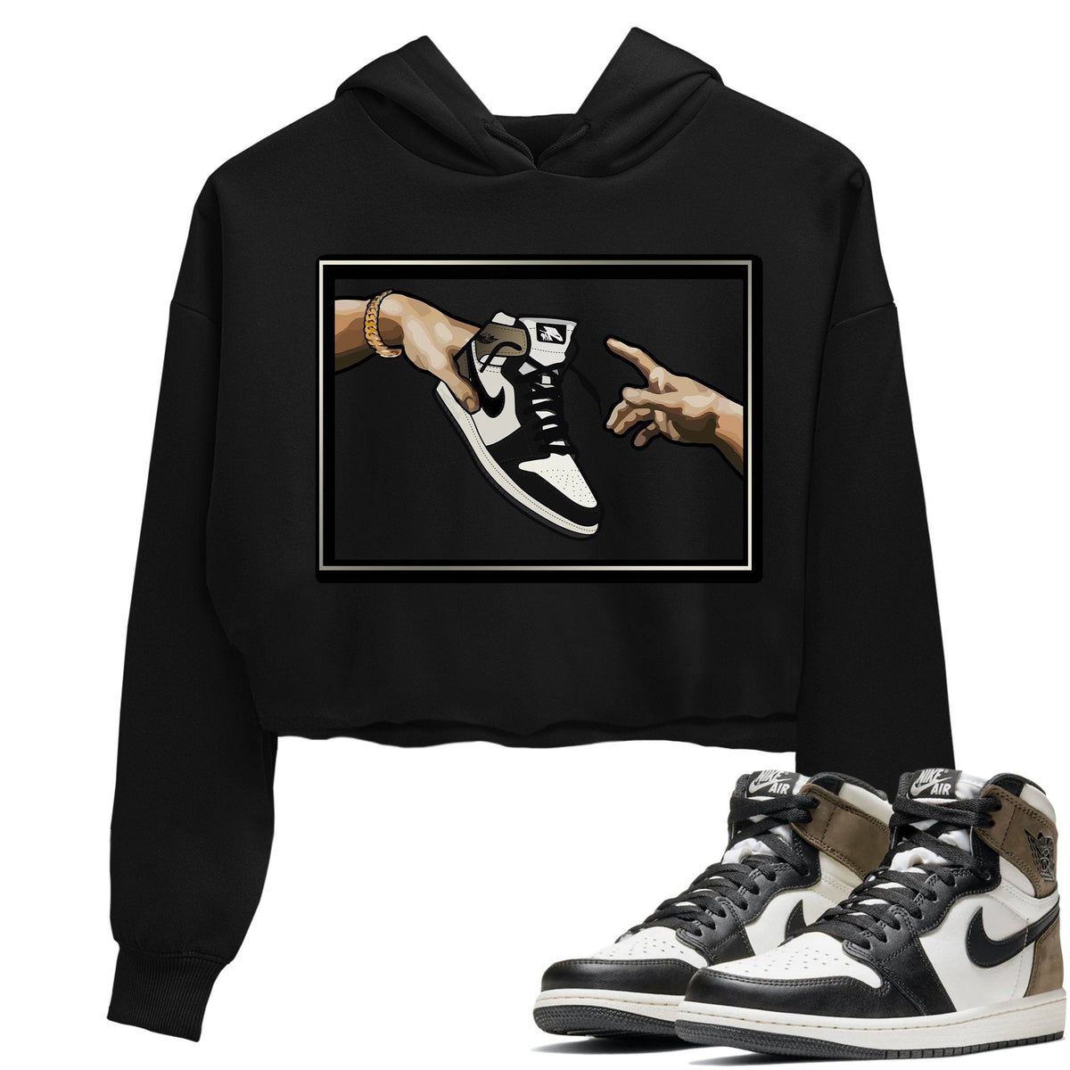 Jordan 1 Dark Mocha Sneaker Matching T-Shirt Adam's Creation Sneaker Tees Jordan 1 Dark Mocha Sneaker Release Tees Women's Shirts