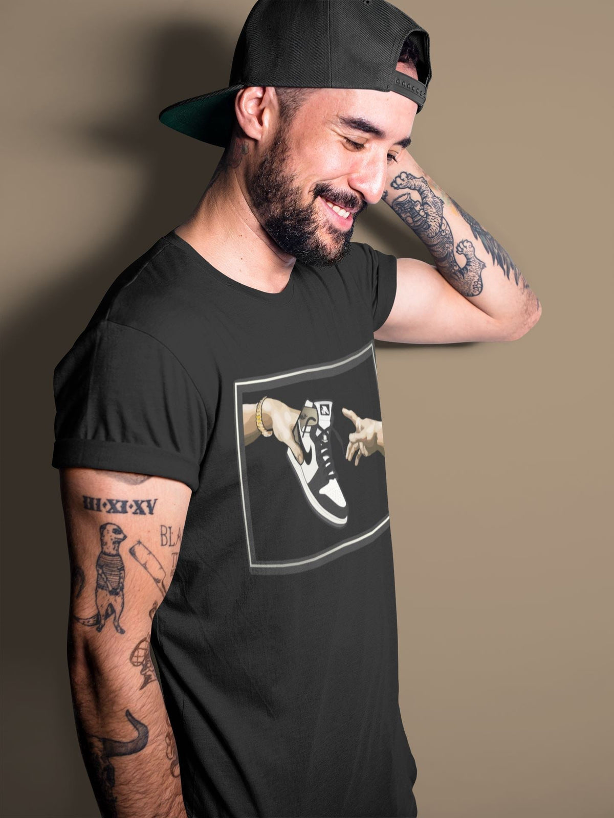 Jordan 1 Dark Mocha Sneaker Matching T-Shirt Adam's Creation Sneaker Tees Jordan 1 Dark Mocha Sneaker Release Tees Crew Neck Tees