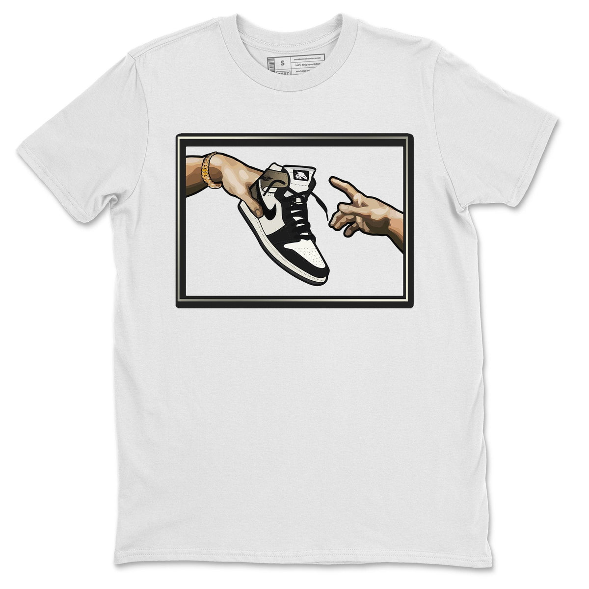 Jordan 1 Dark Mocha Sneaker Matching T-Shirt Adam's Creation Sneaker Tees Jordan 1 Dark Mocha Sneaker Release Tees Crew Neck Tees