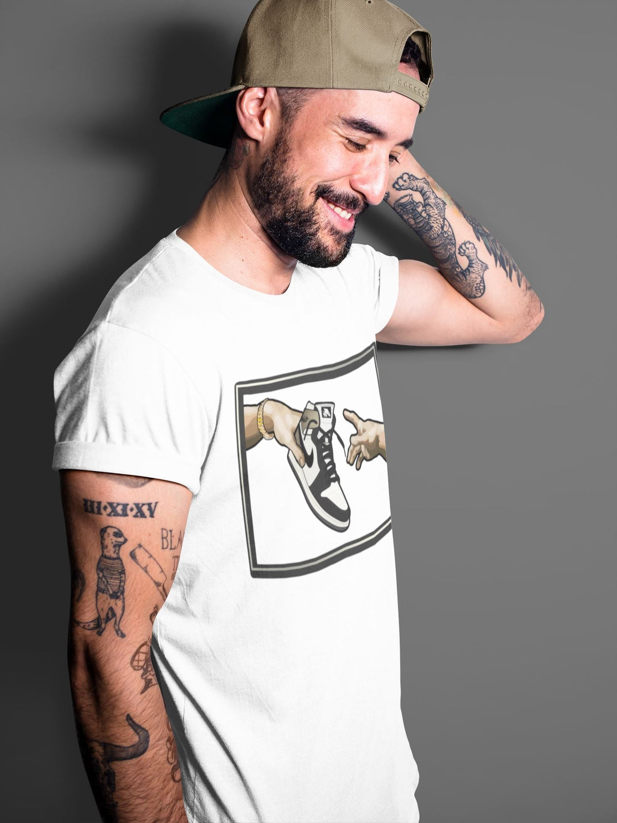 Jordan 1 Dark Mocha Sneaker Matching T-Shirt Adam's Creation Sneaker Tees Jordan 1 Dark Mocha Sneaker Release Tees Crew Neck Tees