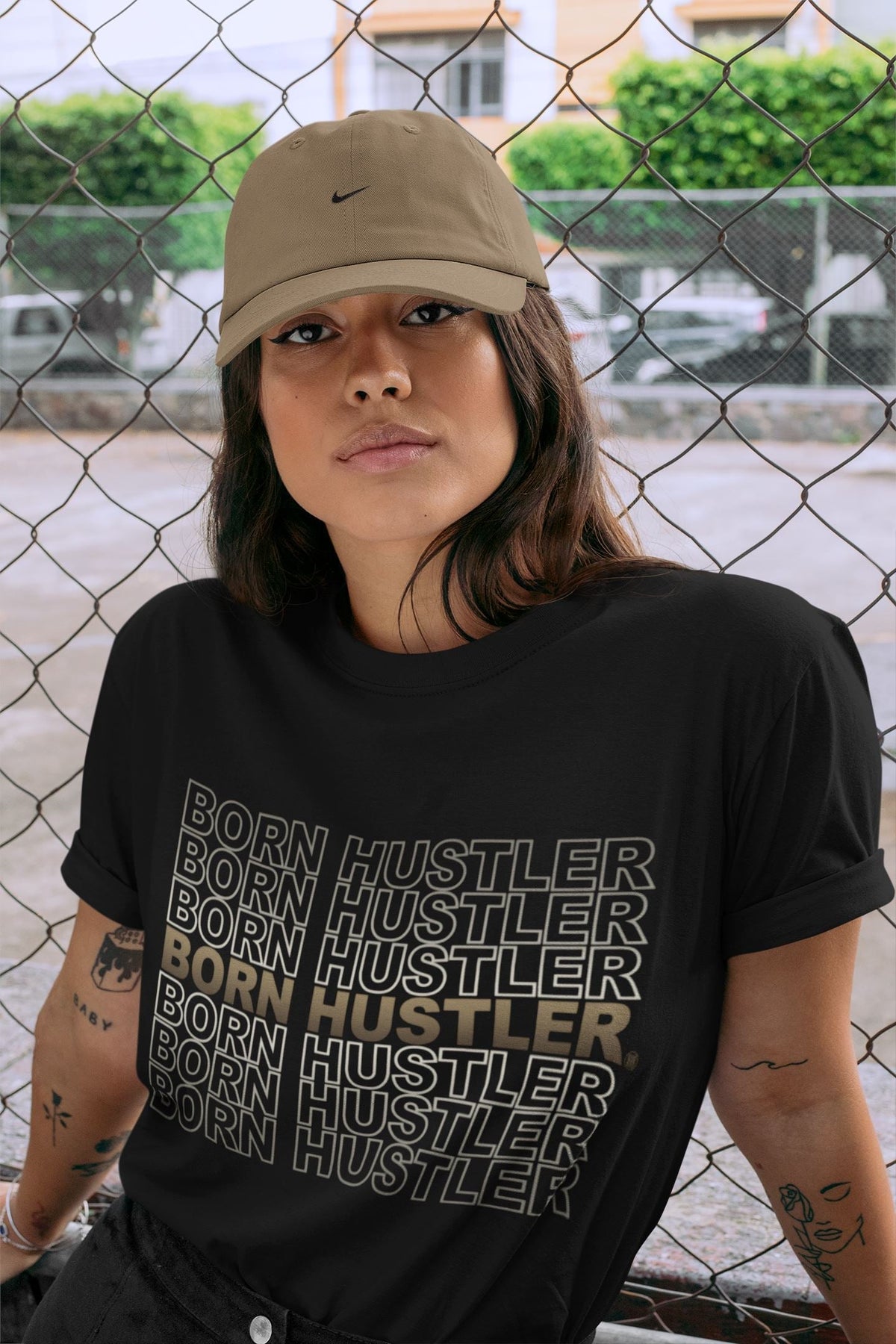Jordan 1 Dark Mocha Sneaker Matching T-Shirt Born Hustler Sneaker Tees Jordan 1 Dark Mocha Sneaker Release Tees Crew Neck Tees