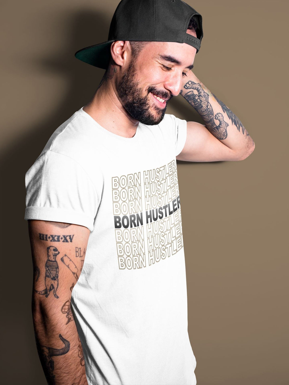 Jordan 1 Dark Mocha Sneaker Matching T-Shirt Born Hustler Sneaker Tees Jordan 1 Dark Mocha Sneaker Release Tees Crew Neck Tees