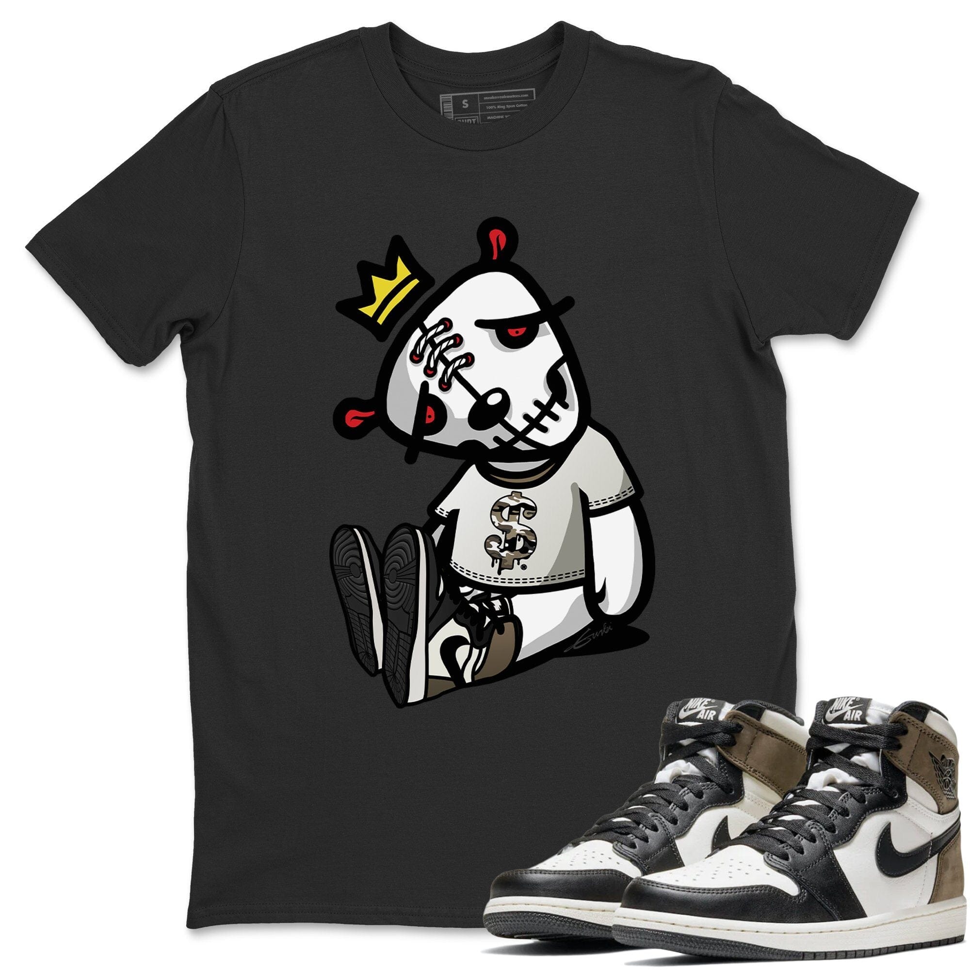 Jordan 1 Dark Mocha Sneaker Matching T-Shirt Dead Dolls Sneaker Tees Jordan 1 Dark Mocha Sneaker Release Tees Crew Neck Tees