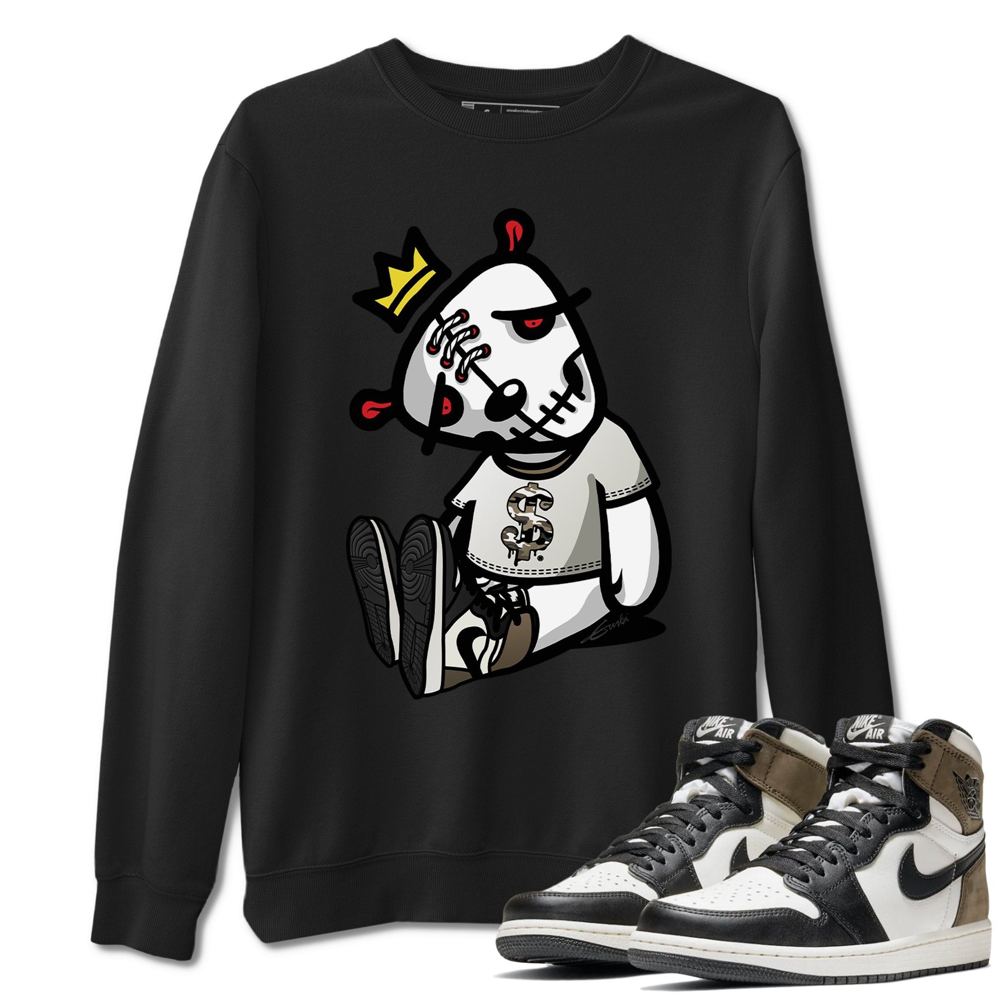 Jordan 1 Dark Mocha Sneaker Matching T-Shirt Dead Dolls Sneaker Tees Jordan 1 Dark Mocha Sneaker Release Tees Crew Neck Tees