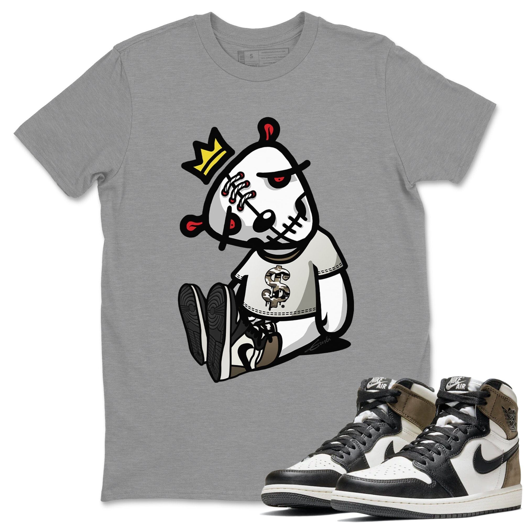 Jordan 1 Dark Mocha Sneaker Matching T-Shirt Dead Dolls Sneaker Tees Jordan 1 Dark Mocha Sneaker Release Tees Crew Neck Tees