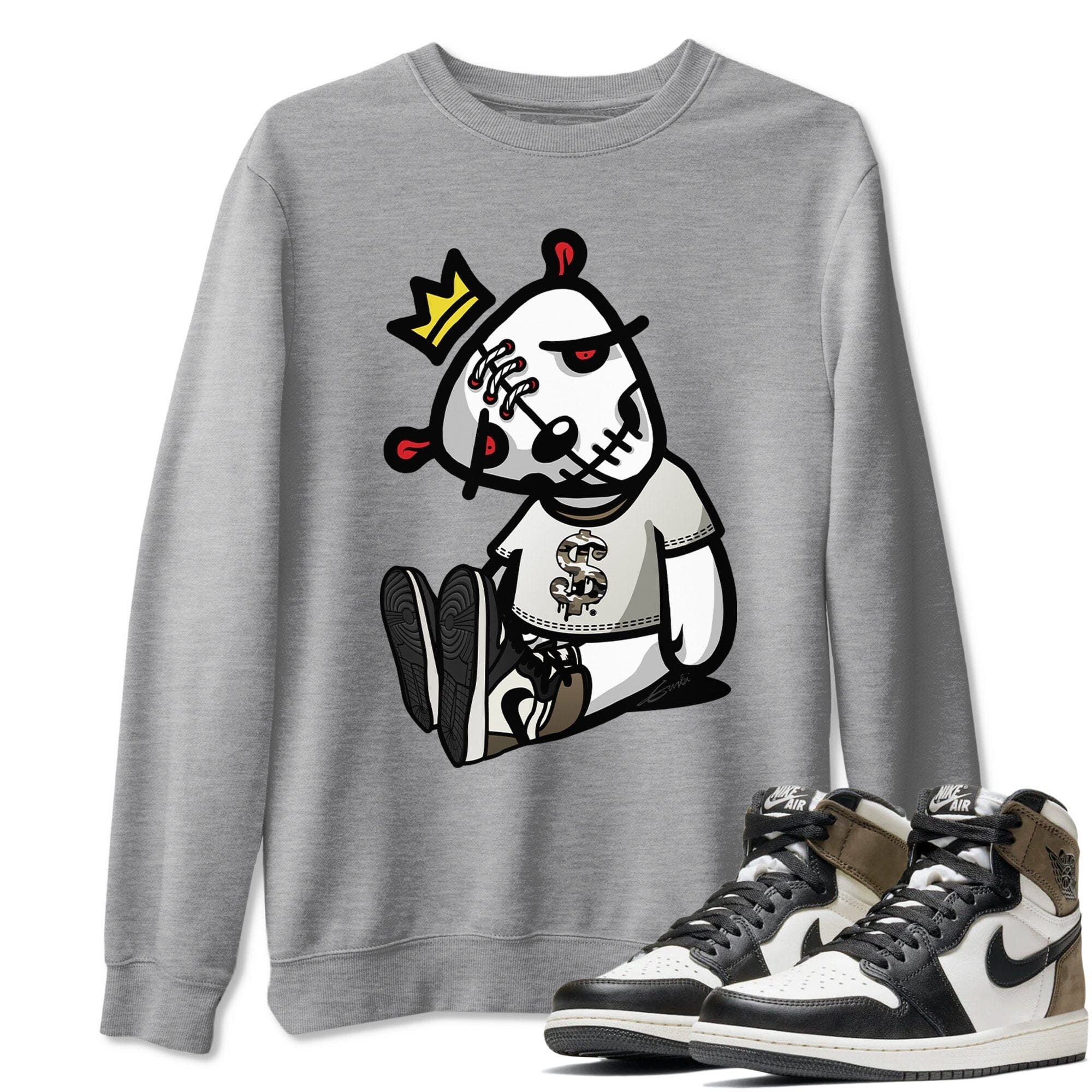 Jordan 1 Dark Mocha Sneaker Matching T-Shirt Dead Dolls Sneaker Tees Jordan 1 Dark Mocha Sneaker Release Tees Crew Neck Tees