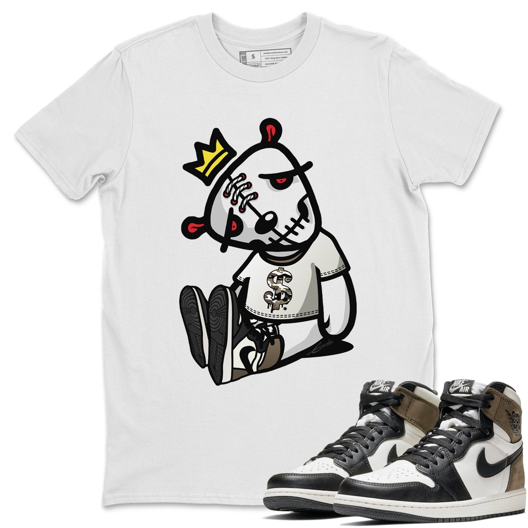 Jordan 1 Dark Mocha Sneaker Matching T-Shirt Dead Dolls Sneaker Tees Jordan 1 Dark Mocha Sneaker Release Tees Crew Neck Tees