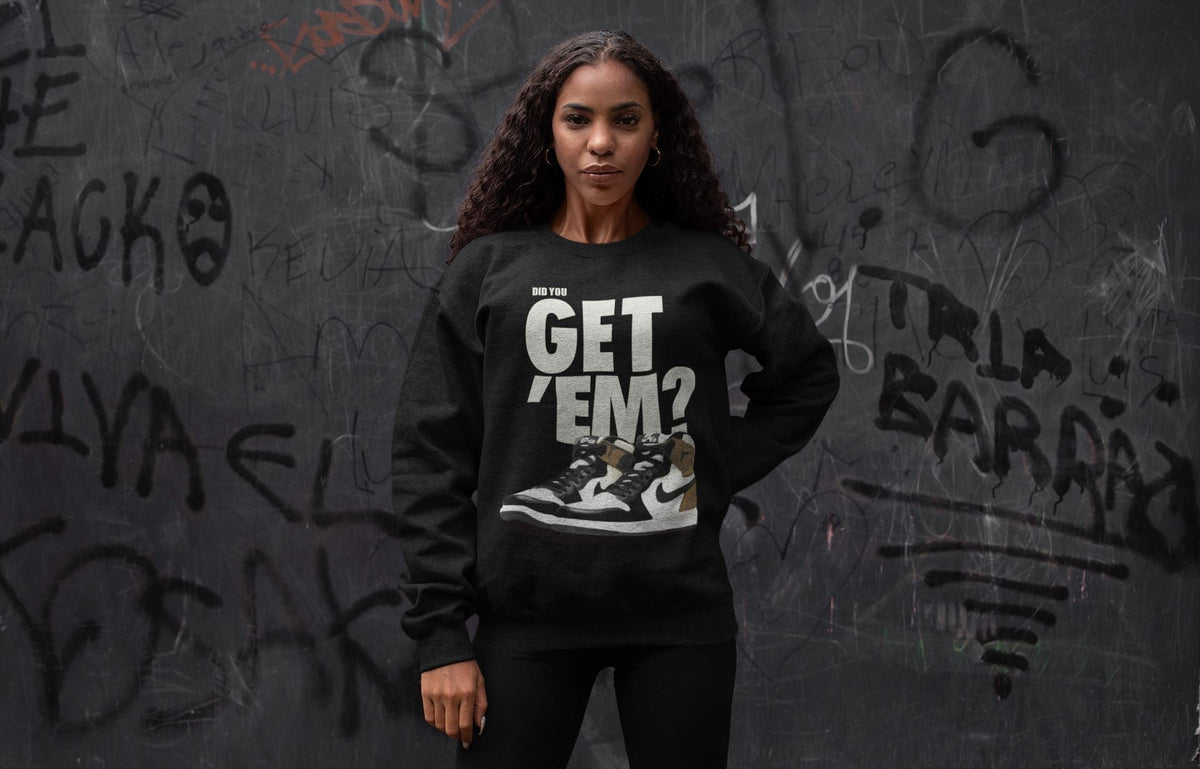 Jordan 1 Dark Mocha Sneaker Matching T-Shirt Did You Get Em SNRT Sneaker Tees Jordan 1 Dark Mocha Drip Gear Zone Crew Neck Tees