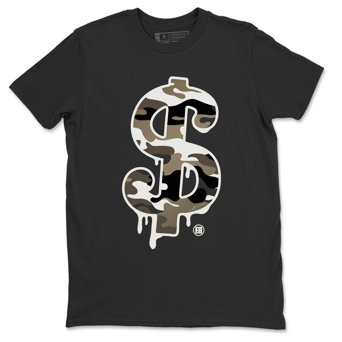 Jordan 1 Dark Mocha Sneaker Matching T-Shirt Dollar Camo Sneaker Tees Jordan 1 Dark Mocha Sneaker Release Tees Crew Neck Tees