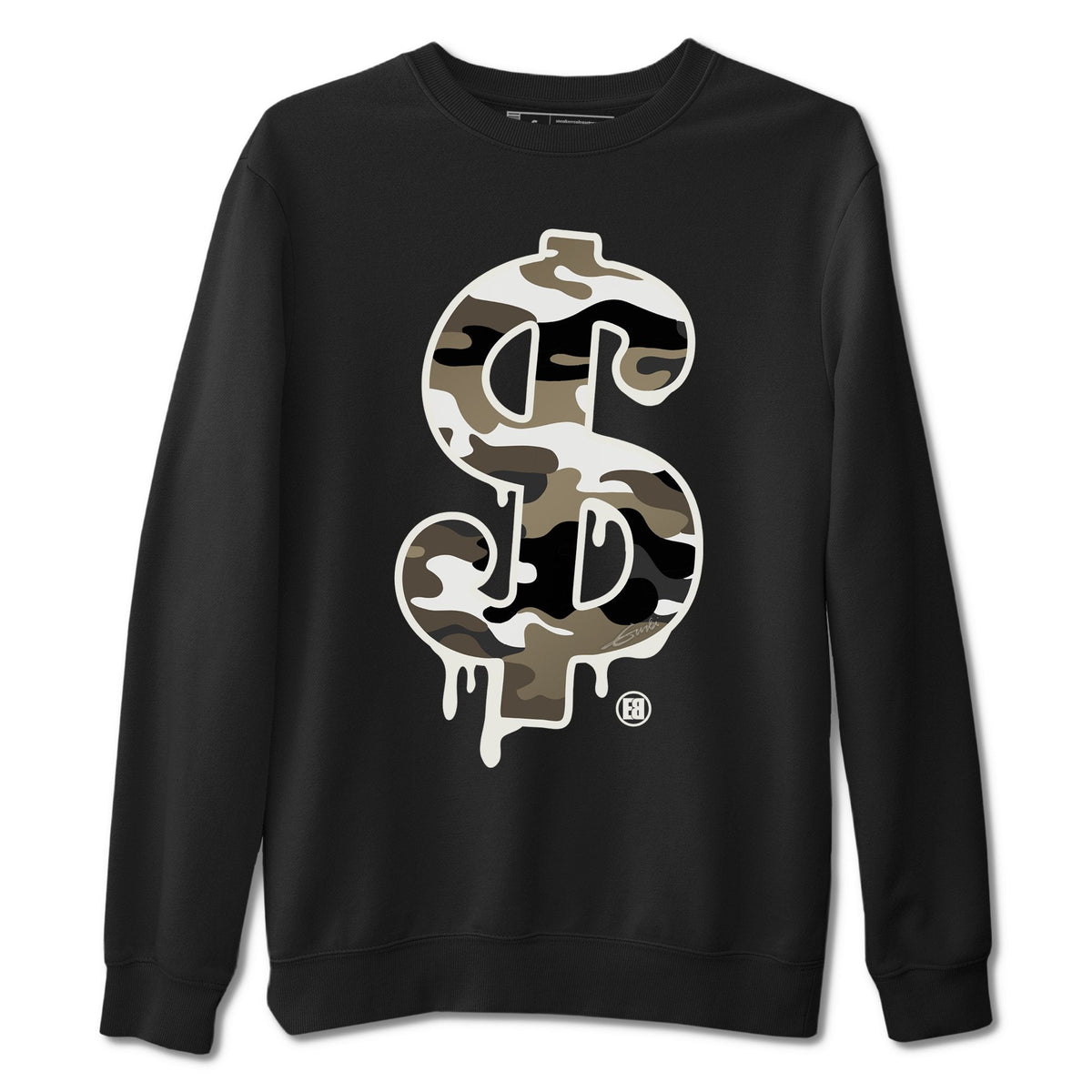 Jordan 1 Dark Mocha Sneaker Matching T-Shirt Dollar Camo Sneaker Tees Jordan 1 Dark Mocha Sneaker Release Tees Crew Neck Tees