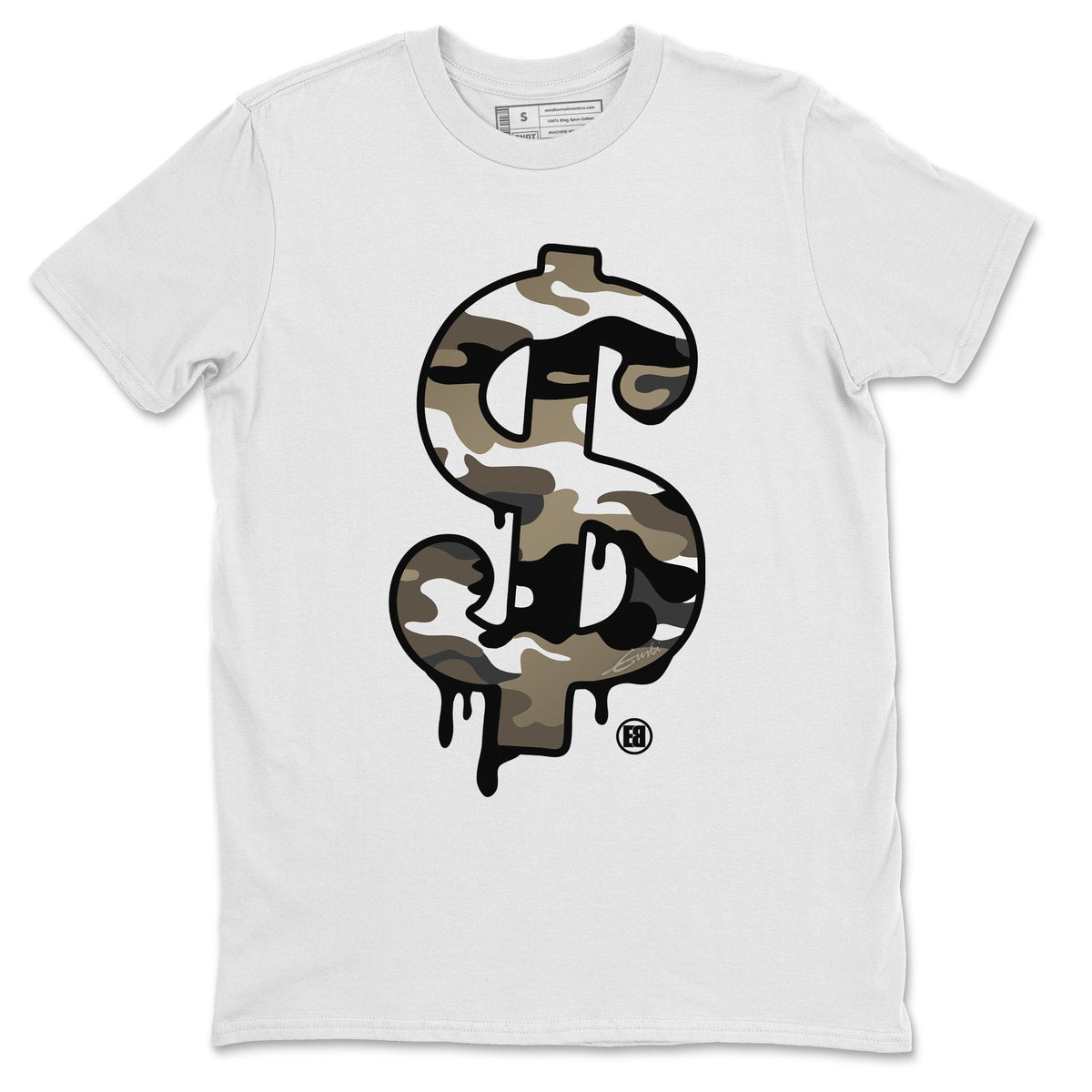 Jordan 1 Dark Mocha Sneaker Matching T-Shirt Dollar Camo Sneaker Tees Jordan 1 Dark Mocha Sneaker Release Tees Crew Neck Tees