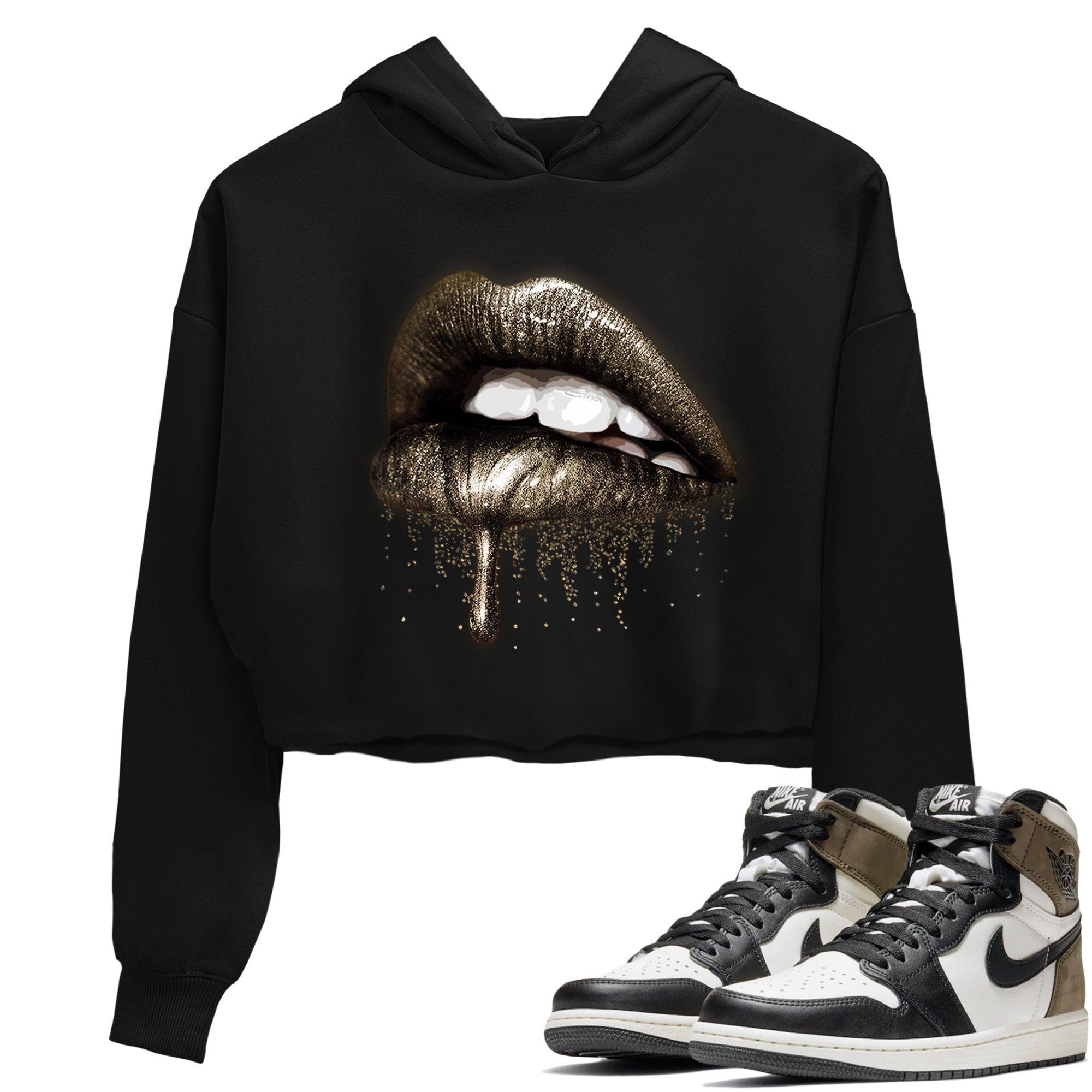 Jordan 1 Dark Mocha Sneaker Matching T-Shirt Dripping Lips Sneaker Tees Jordan 1 Dark Mocha Sneaker Release Tees Women's Shirts