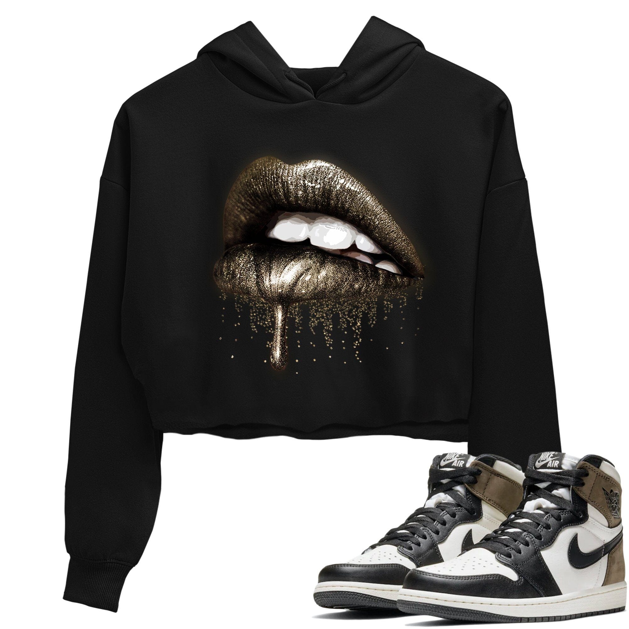 Jordan 1 Dark Mocha Sneaker Matching T-Shirt Dripping Lips Sneaker Tees Jordan 1 Dark Mocha Sneaker Release Tees Women's Shirts