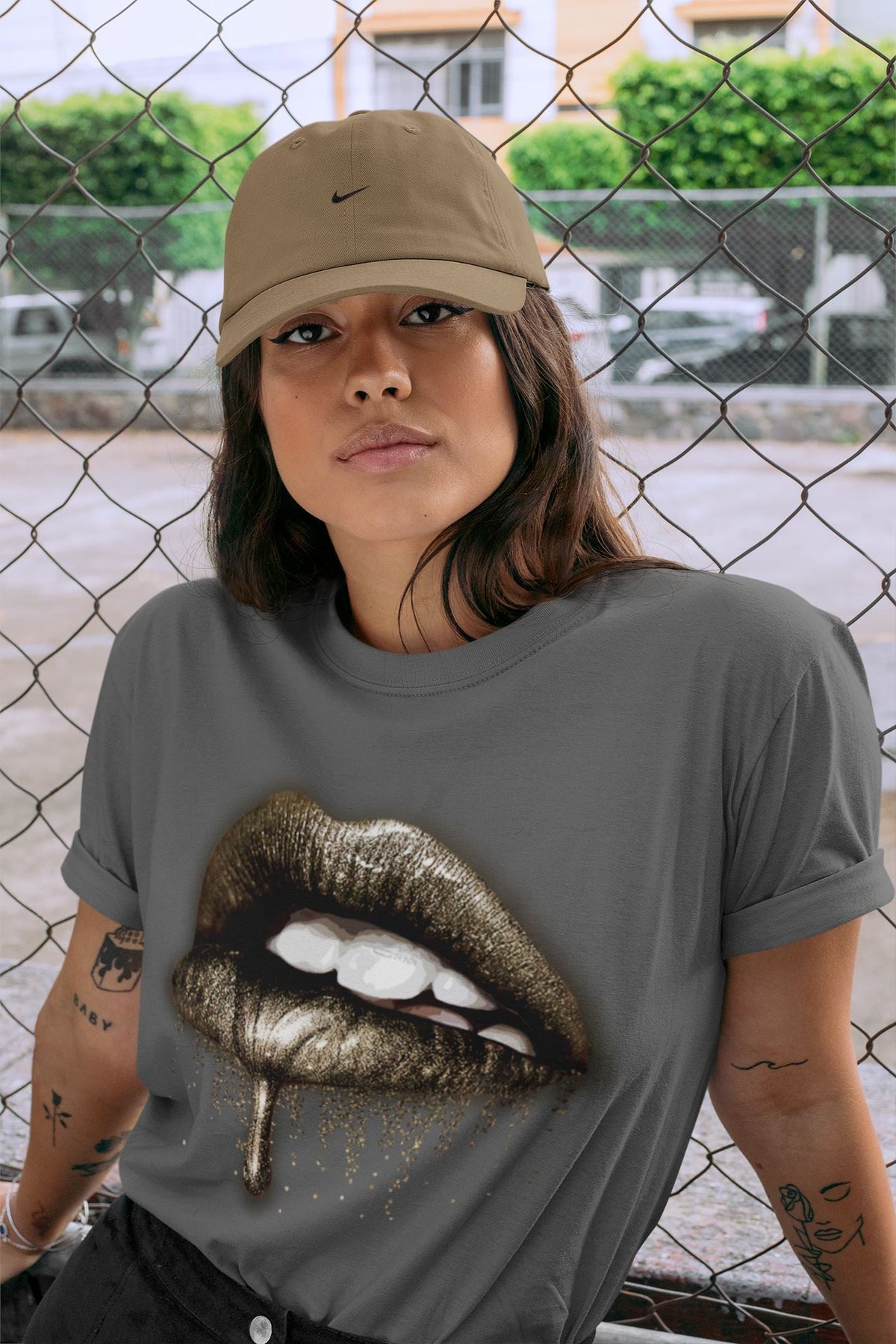 Jordan 1 Dark Mocha Sneaker Matching T-Shirt Dripping Lips Sneaker Tees Jordan 1 Dark Mocha Sneaker Release Tees Crew Neck Tees
