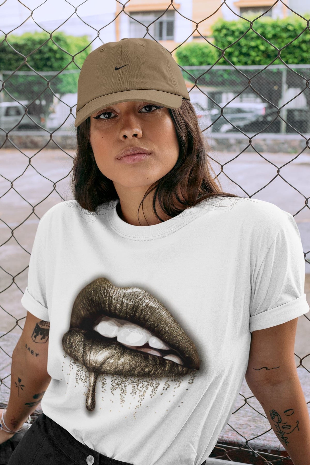 Jordan 1 Dark Mocha Sneaker Matching T-Shirt Dripping Lips Sneaker Tees Jordan 1 Dark Mocha Sneaker Release Tees Crew Neck Tees