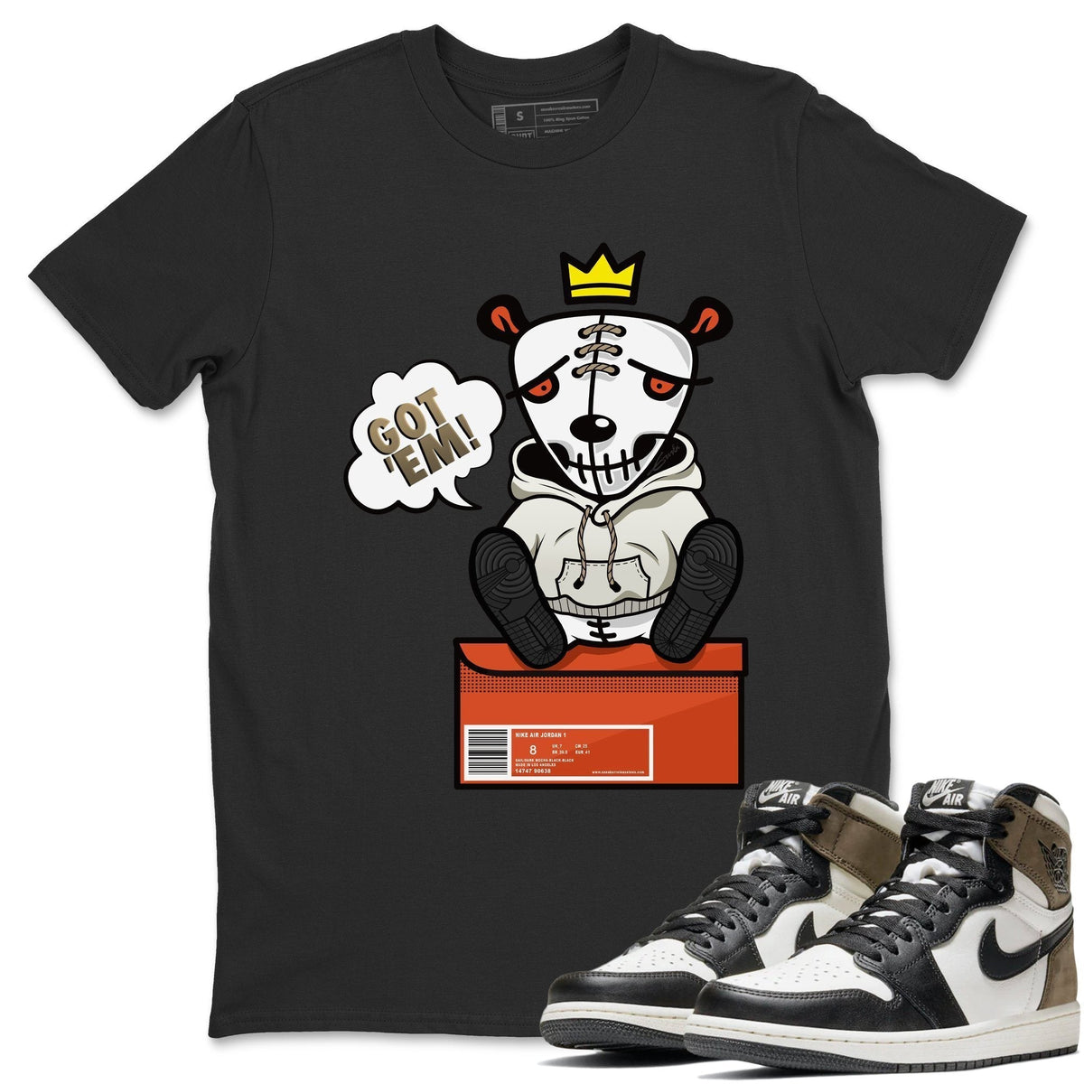 Jordan 1 Dark Mocha Sneaker Matching T-Shirt Got Em Sneaker Tees Jordan 1 Dark Mocha Sneaker Release Tees Crew Neck Tees