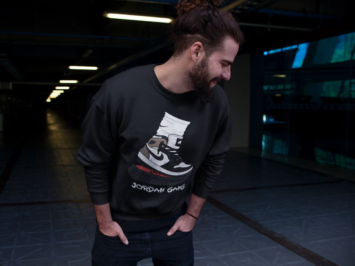 Jordan 1 Dark Mocha Sneaker Matching T-Shirt Jordan Gang Sneaker Tees Jordan 1 Dark Mocha Sneaker Release Tees Crew Neck Tees