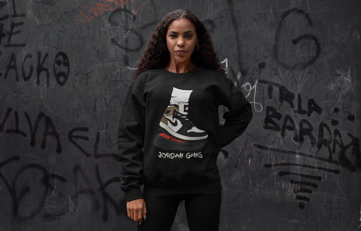Jordan 1 Dark Mocha Sneaker Matching T-Shirt Jordan Gang Sneaker Tees Jordan 1 Dark Mocha Sneaker Release Tees Crew Neck Tees