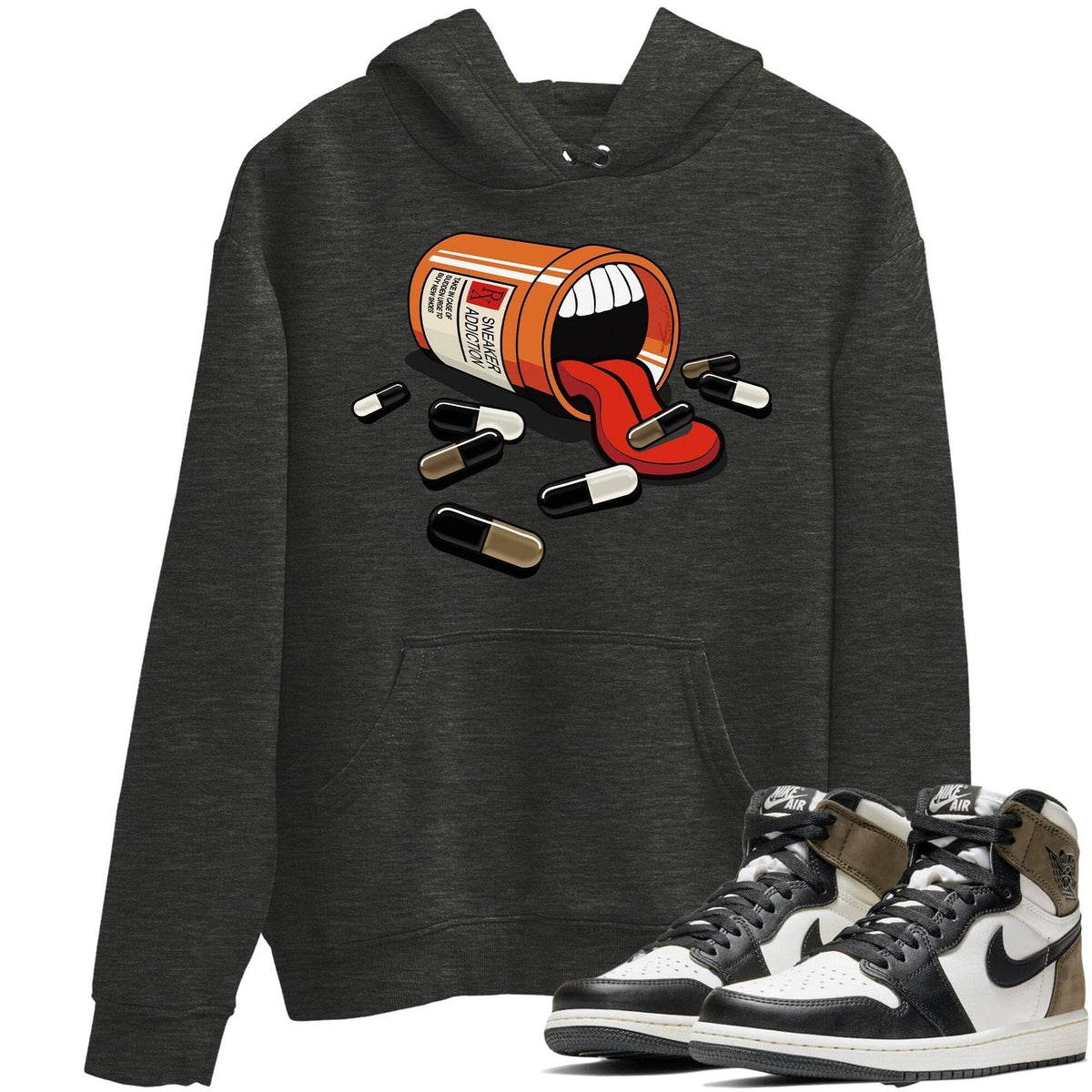 Jordan 1 Dark Mocha Sneaker Matching T-Shirt Sneaker Addiction Sneaker Tees Jordan 1 Dark Mocha Sneaker Release Tees Crew Neck Tees