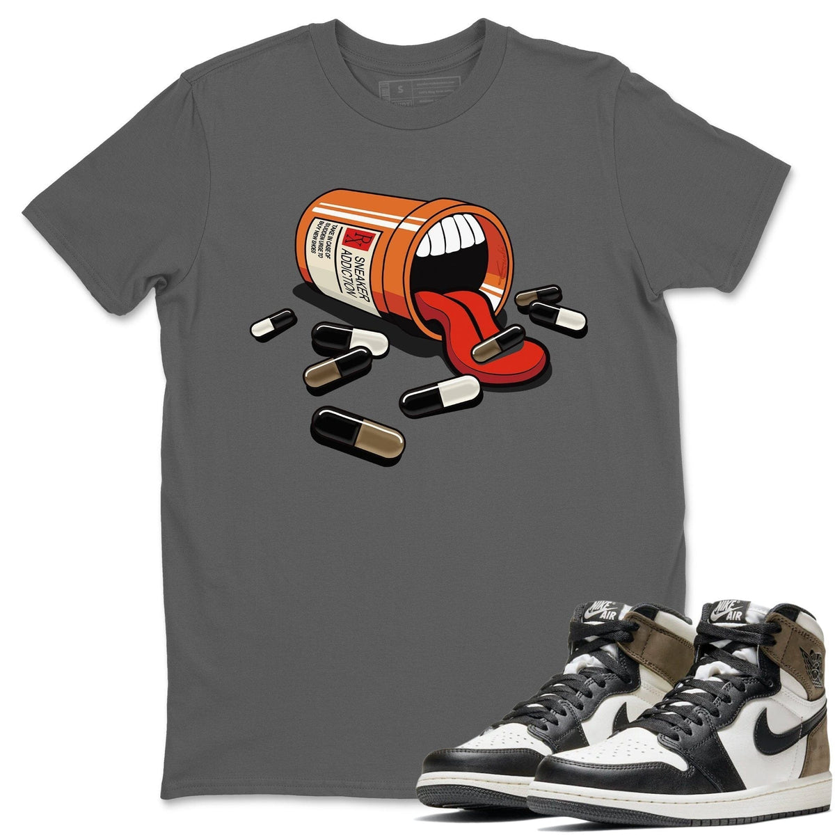 Jordan 1 Dark Mocha Sneaker Matching T-Shirt Sneaker Addiction Sneaker Tees Jordan 1 Dark Mocha Sneaker Release Tees Crew Neck Tees