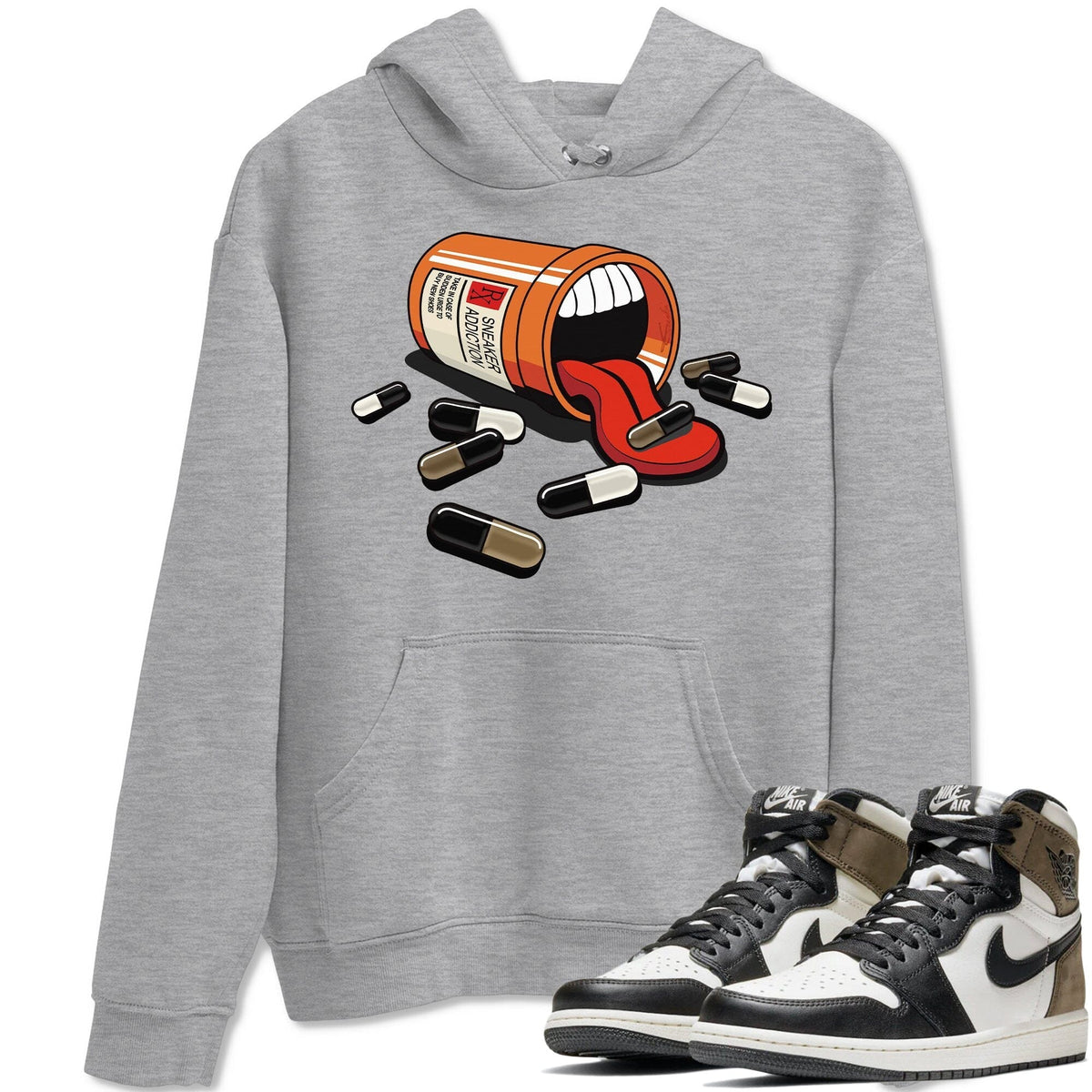 Jordan 1 Dark Mocha Sneaker Matching T-Shirt Sneaker Addiction Sneaker Tees Jordan 1 Dark Mocha Sneaker Release Tees Crew Neck Tees
