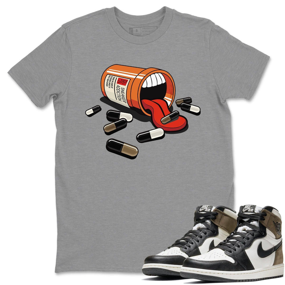Jordan 1 Dark Mocha Sneaker Matching T-Shirt Sneaker Addiction Sneaker Tees Jordan 1 Dark Mocha Sneaker Release Tees Crew Neck Tees